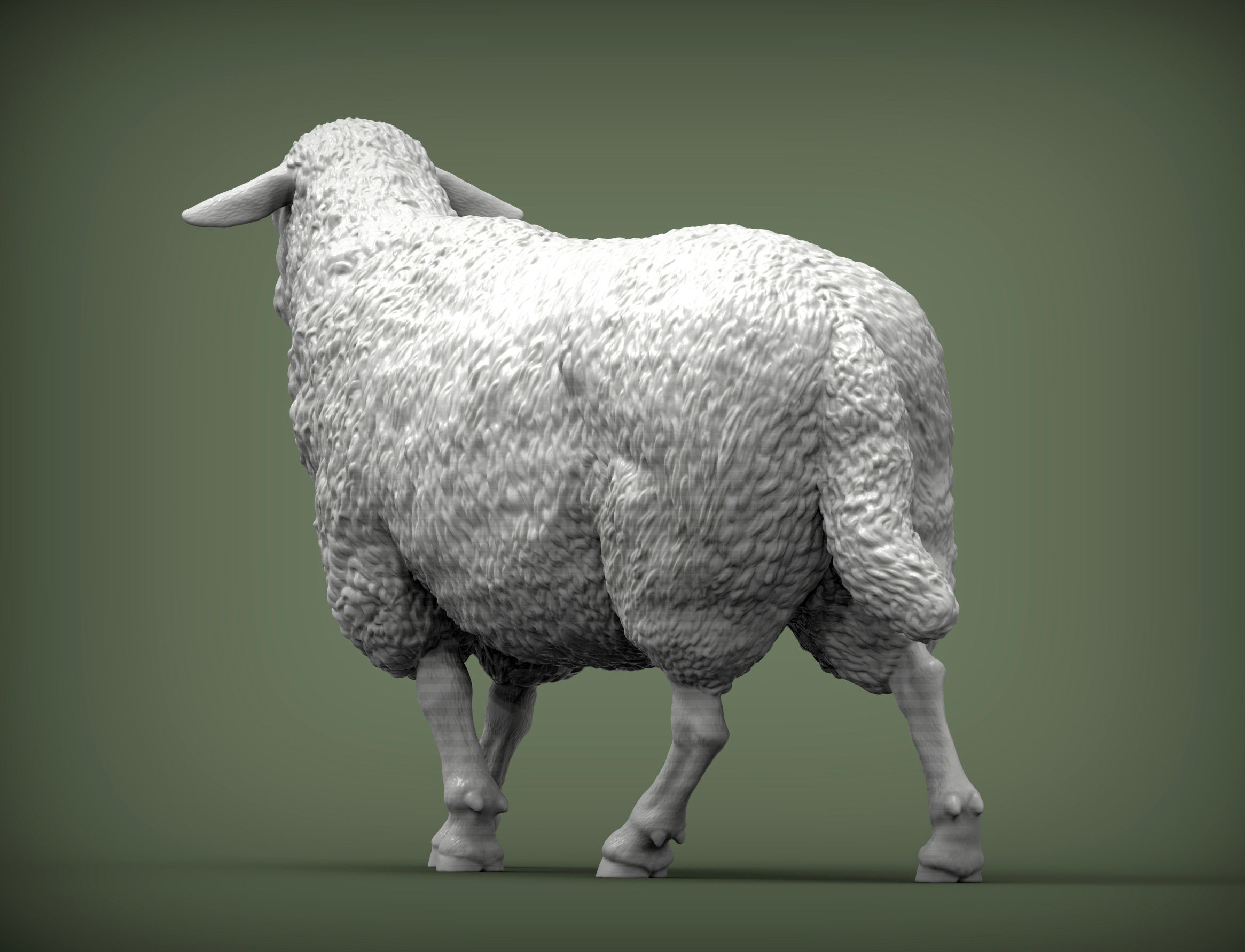 walking sheep 3D print model_5