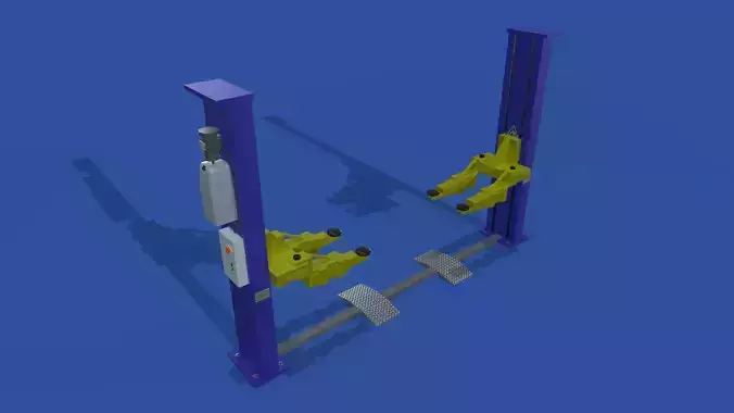 Car Lift Low-poly 3D model
