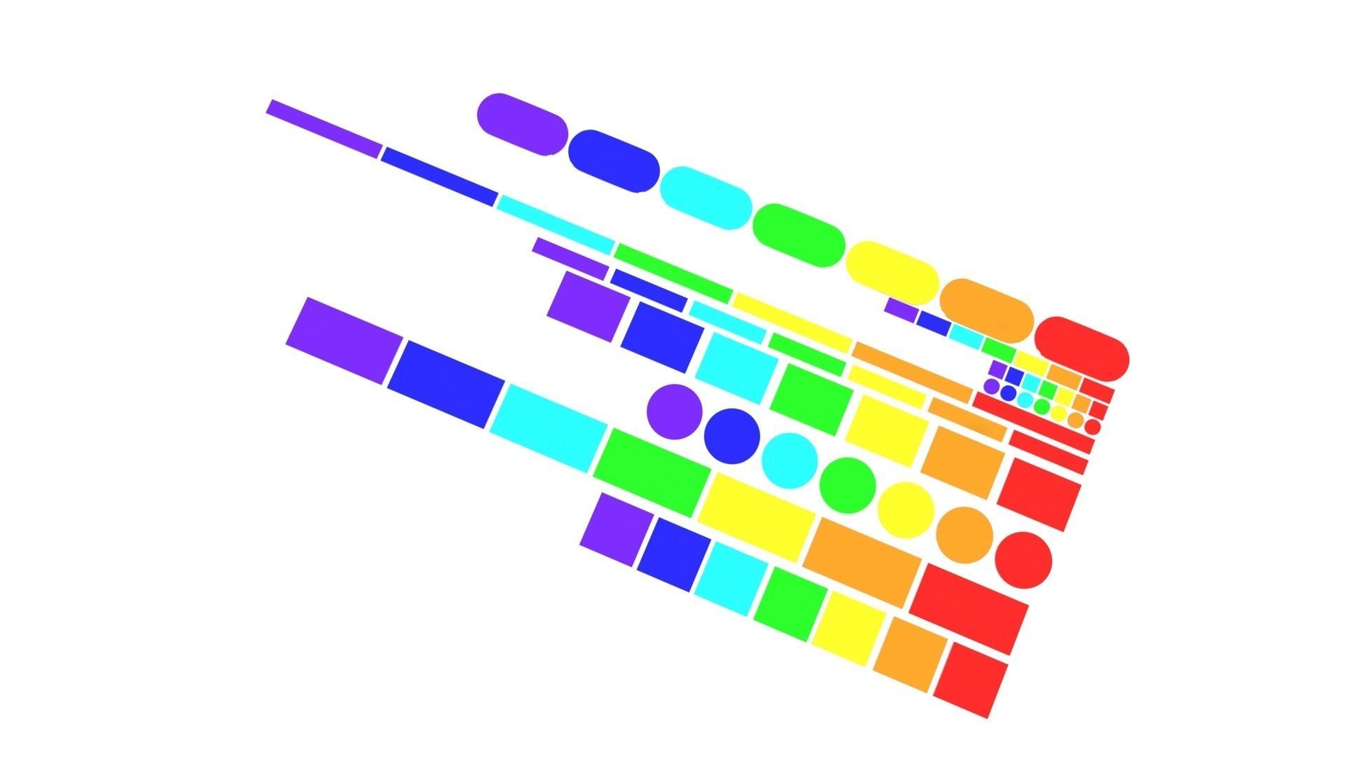 Colored Lego Tiles Set 3D model_3