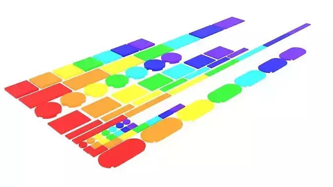 Colored Lego Tiles Set