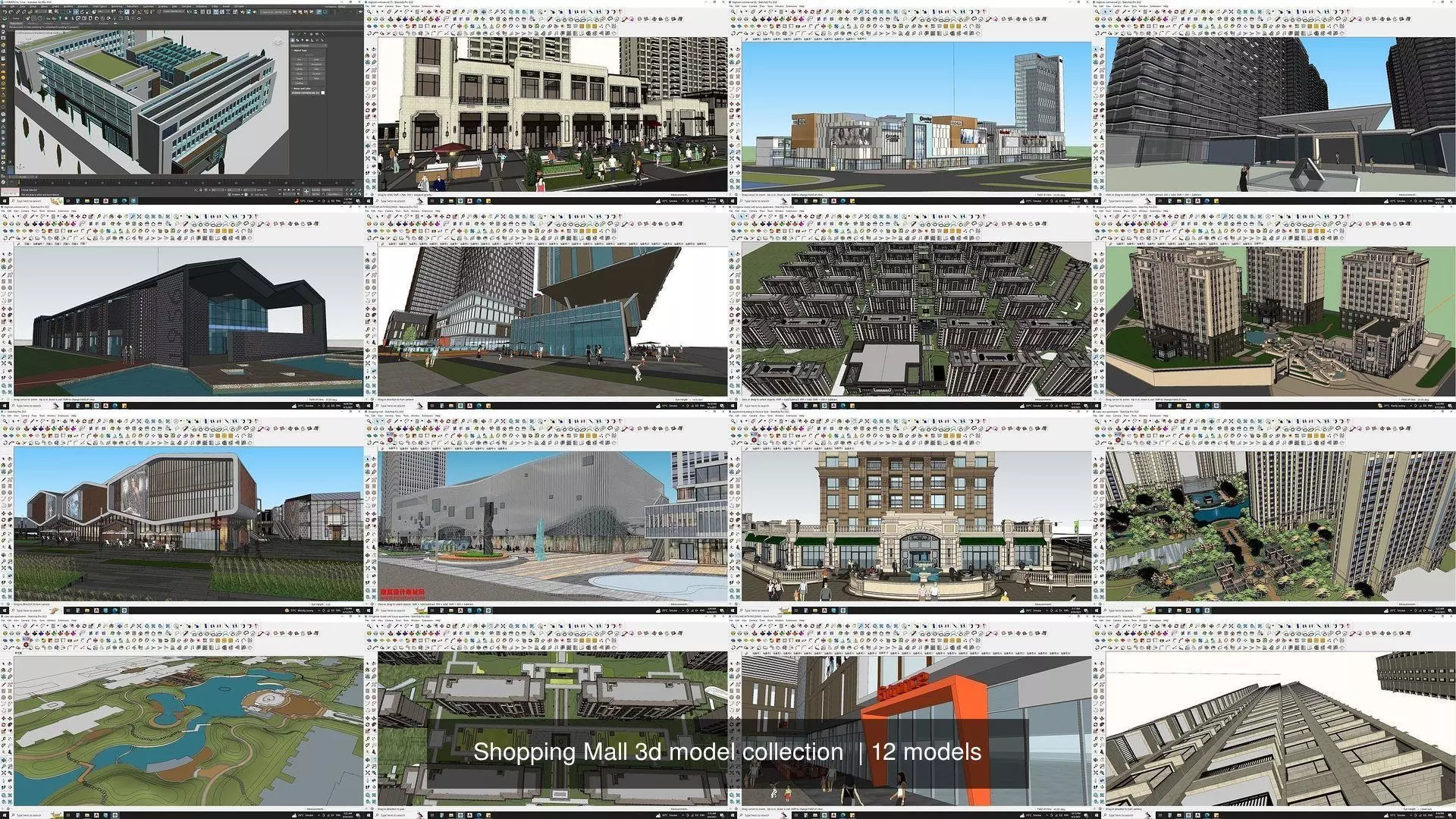 Shopping Mall 3d model collection  _0