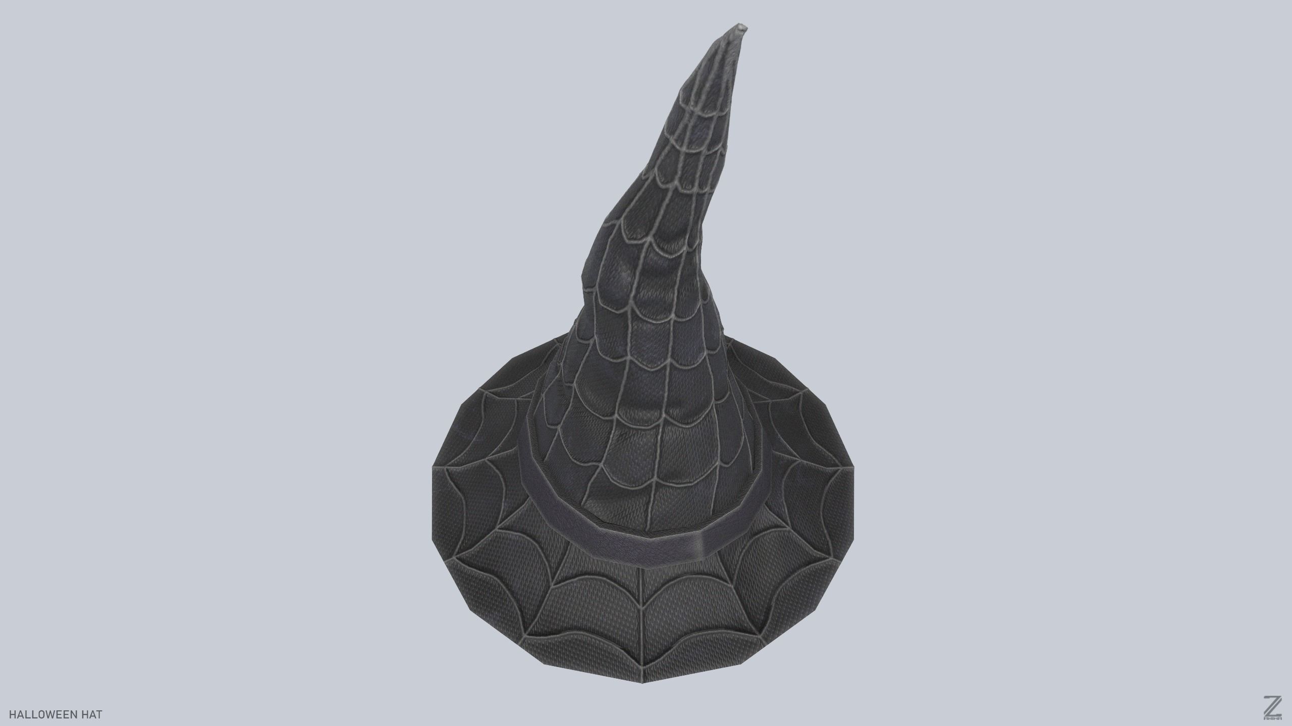 Halloween hat Low-poly 3D model_5