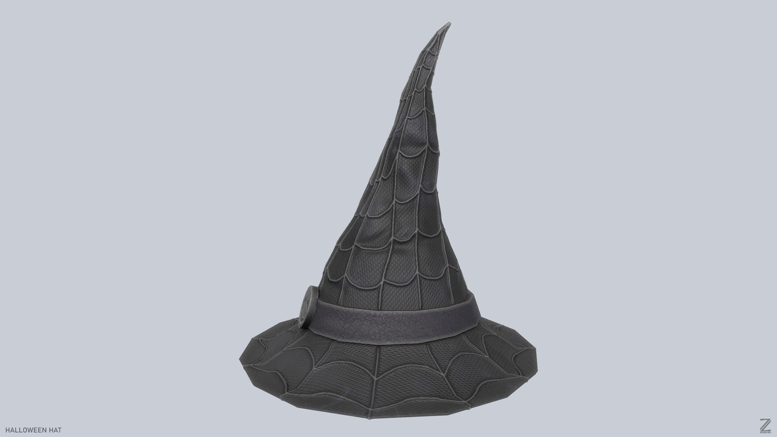 Halloween hat Low-poly 3D model_3