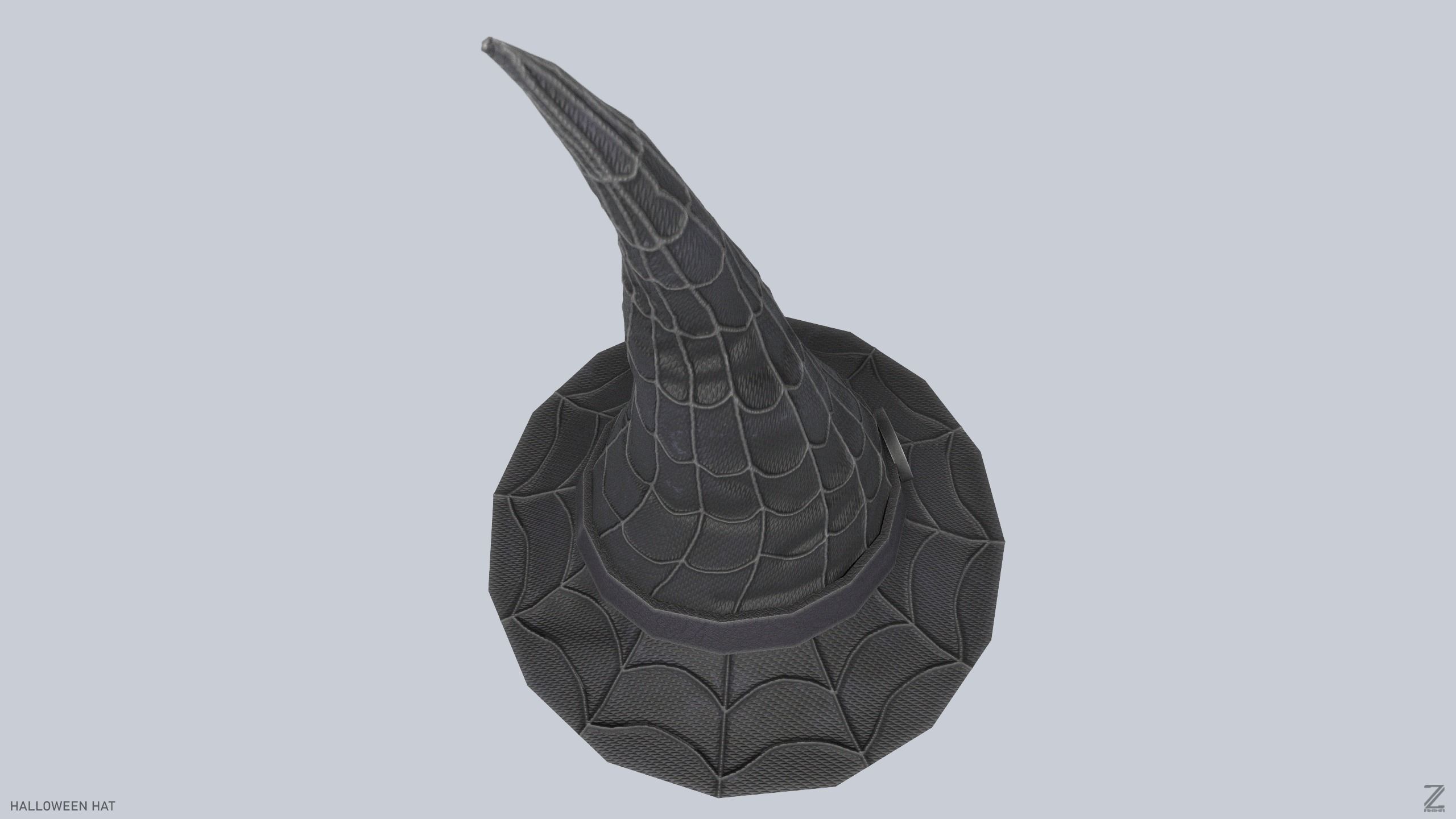 Halloween hat Low-poly 3D model_7