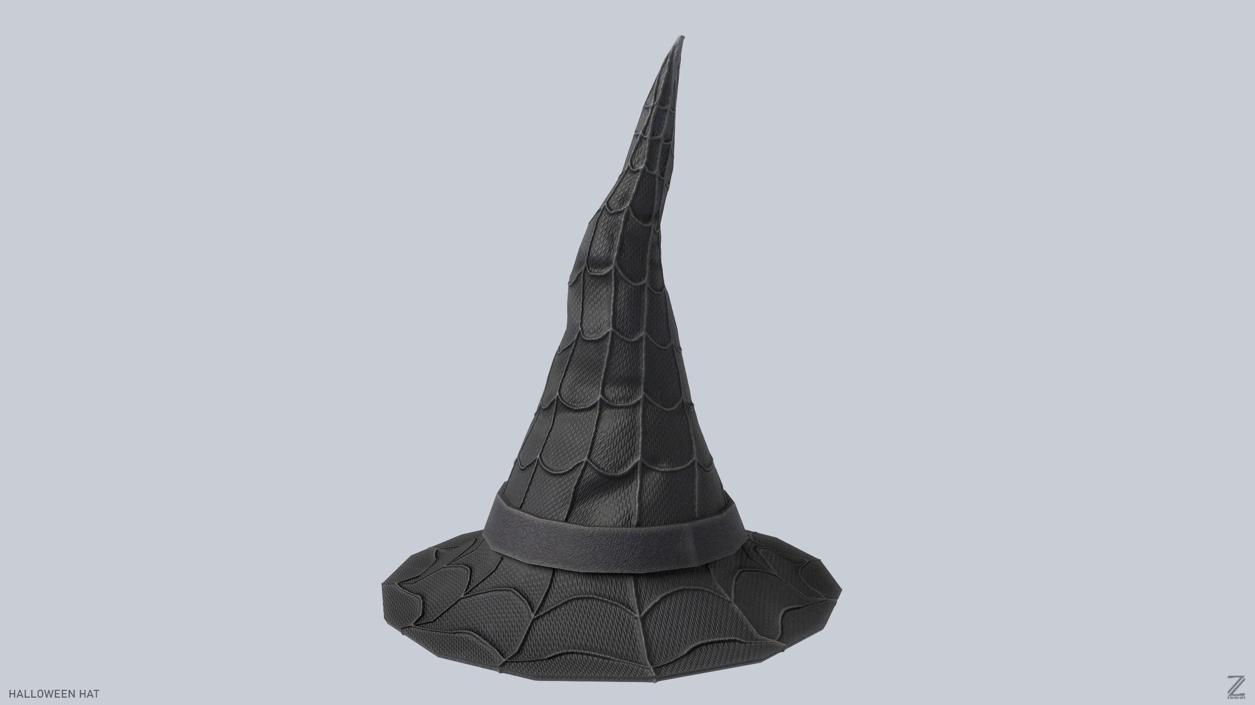 Halloween hat Low-poly 3D model_1