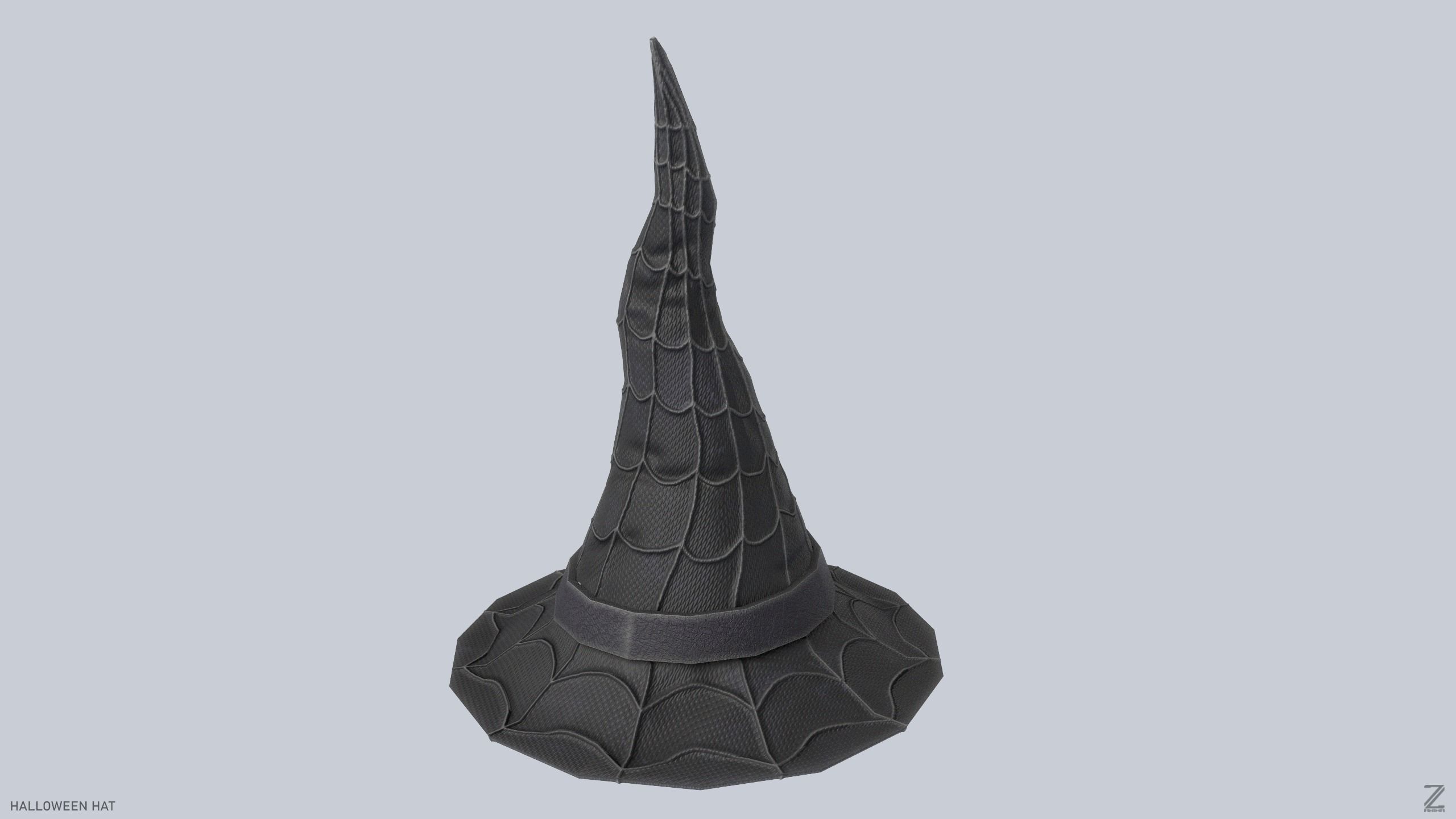 Halloween hat Low-poly 3D model_4