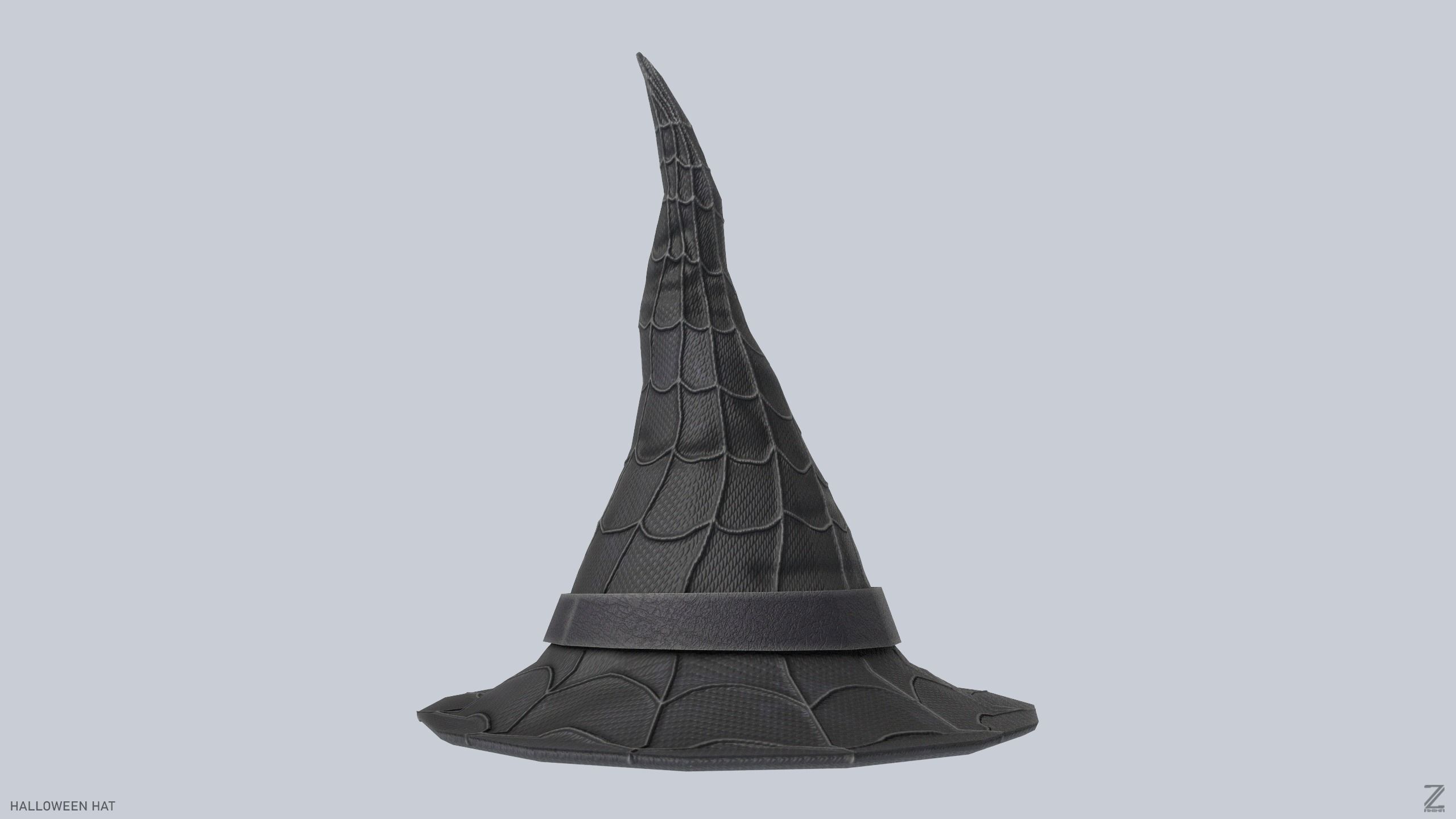 Halloween hat Low-poly 3D model_6