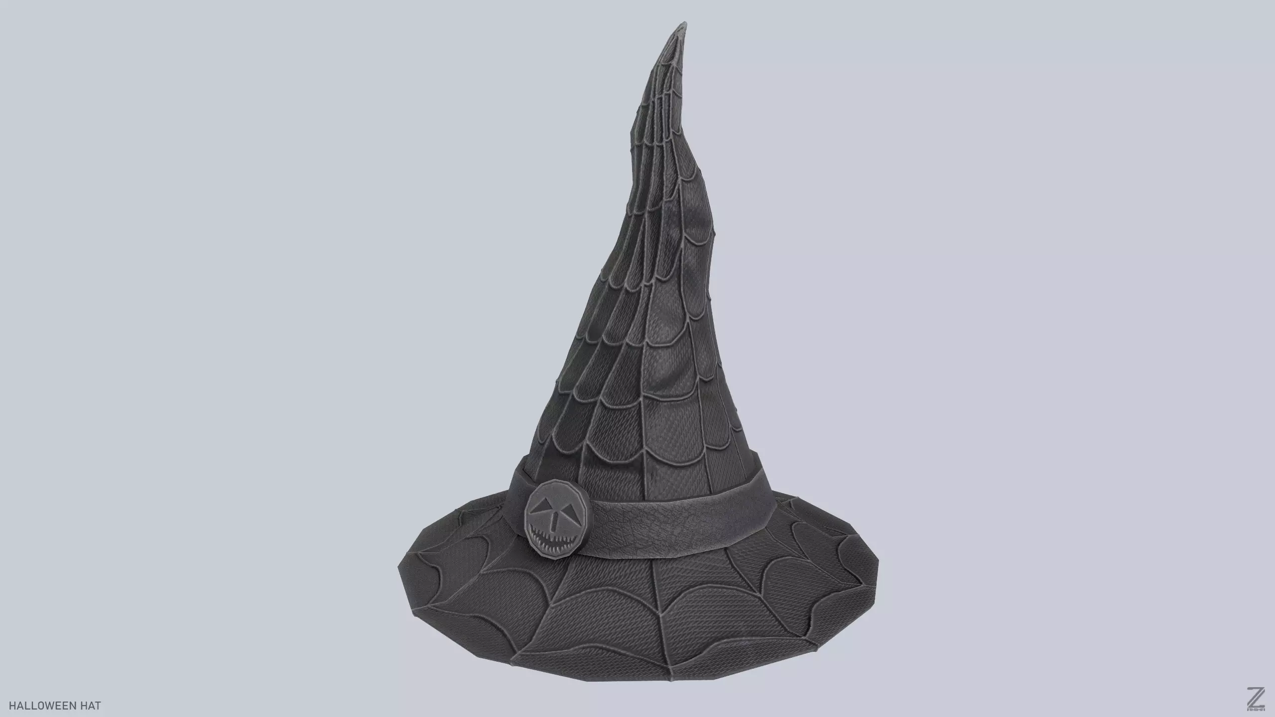 Halloween hat Low-poly 3D model_0
