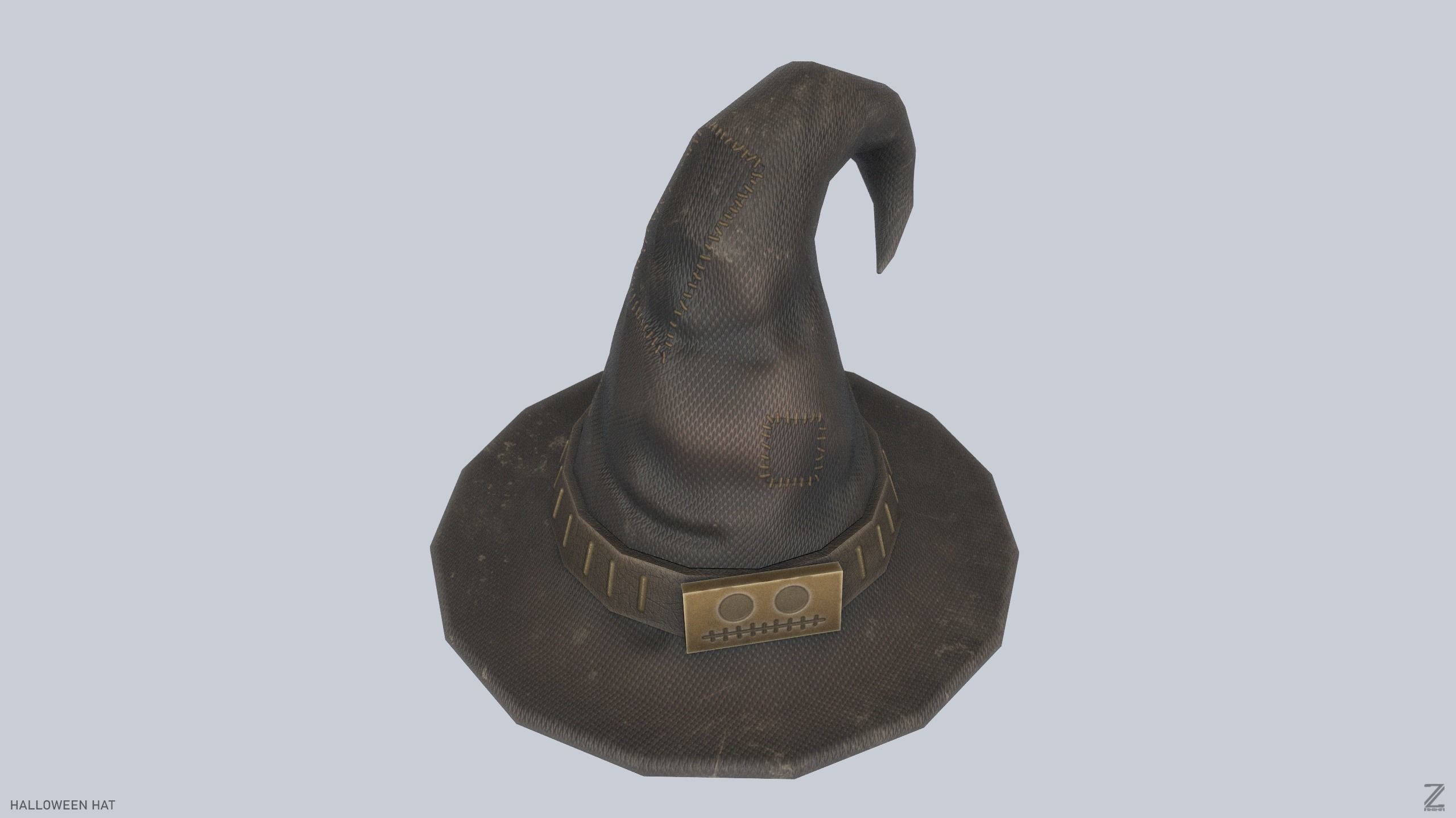 Halloween hat Low-poly 3D model_6