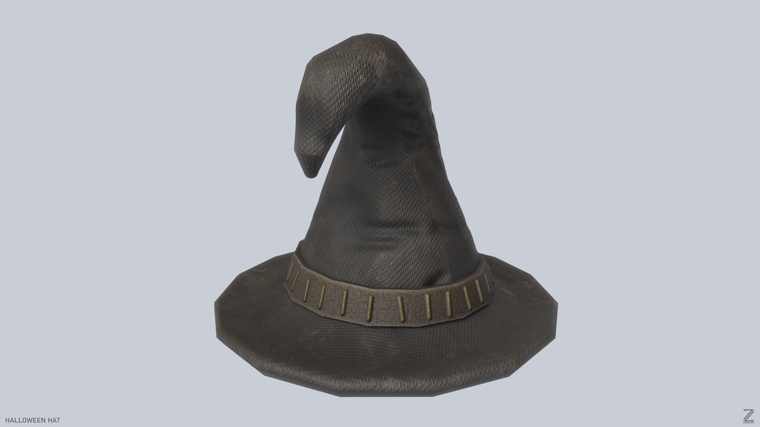 Halloween hat Low-poly 3D model_3