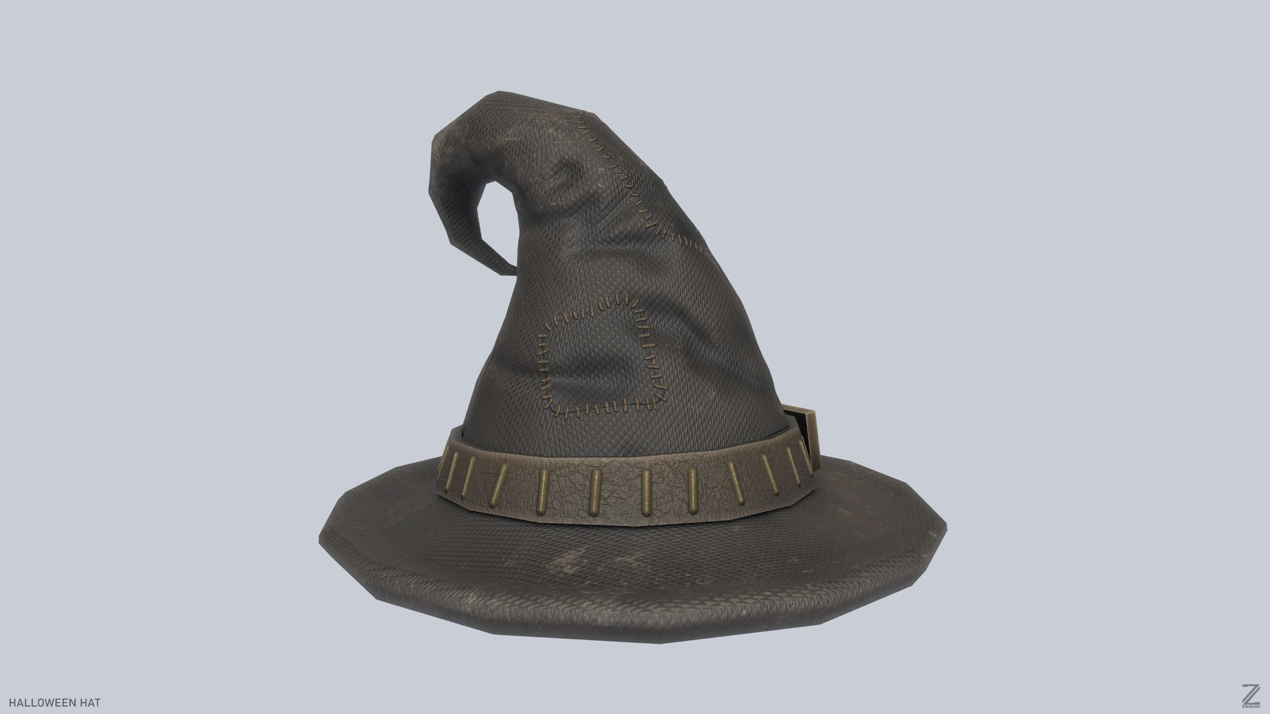 Halloween hat Low-poly 3D model_5