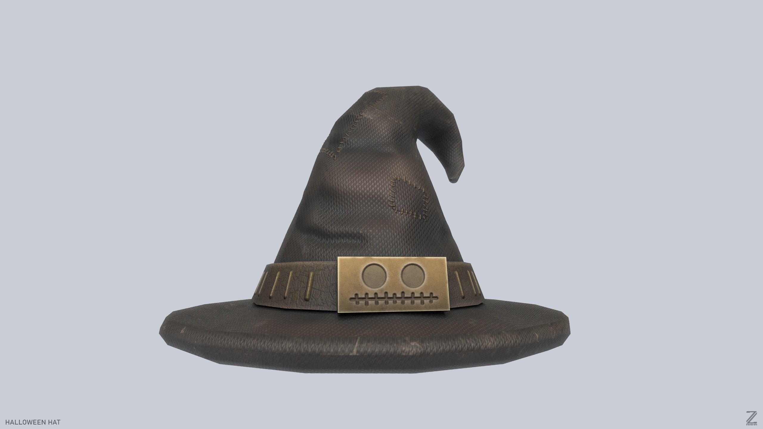 Halloween hat Low-poly 3D model_7