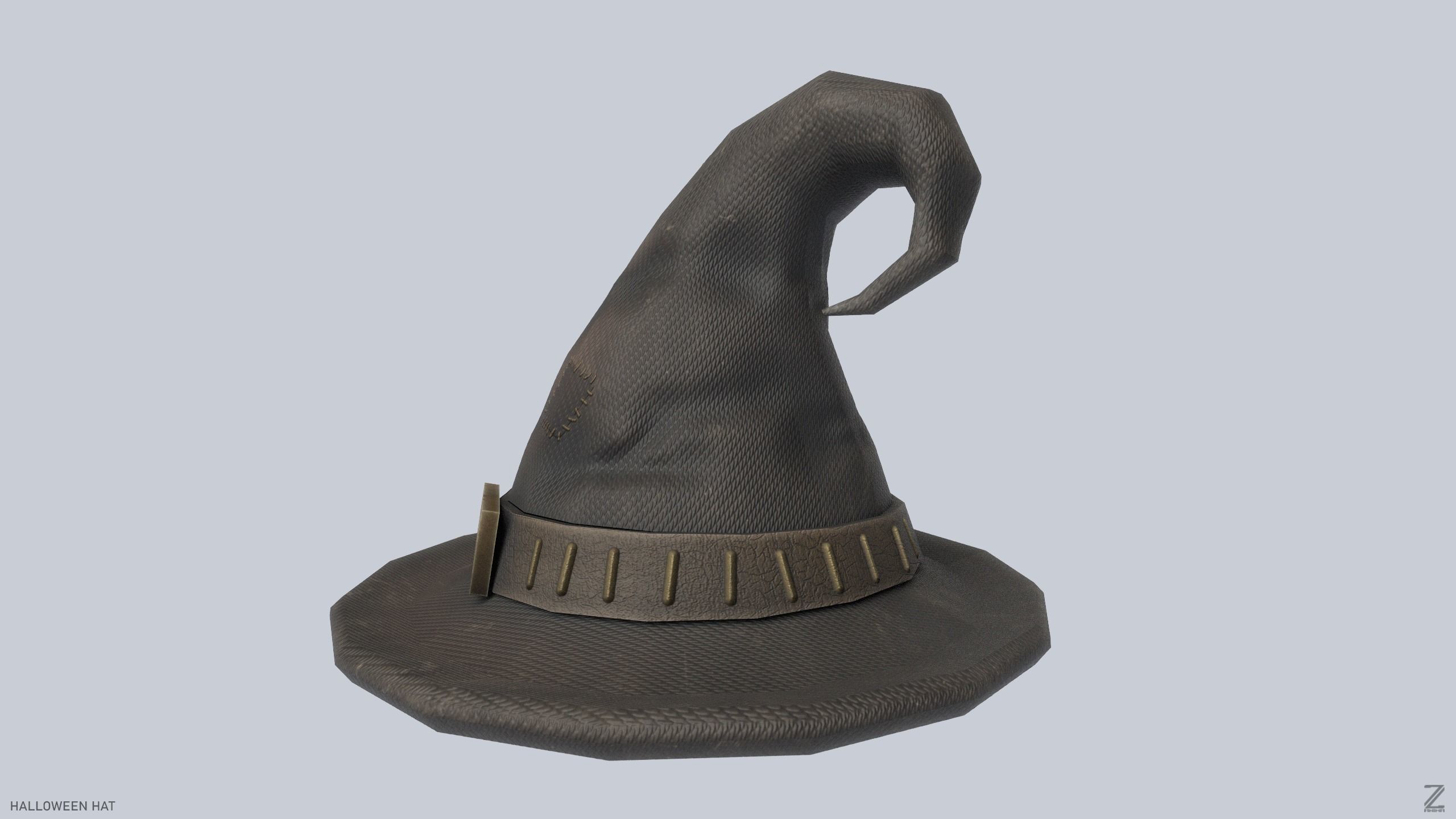 Halloween hat Low-poly 3D model_1