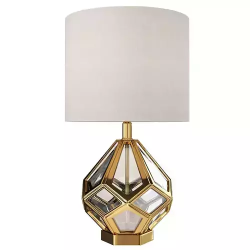 Harlow Gold Metal and Glass  Table Lamp