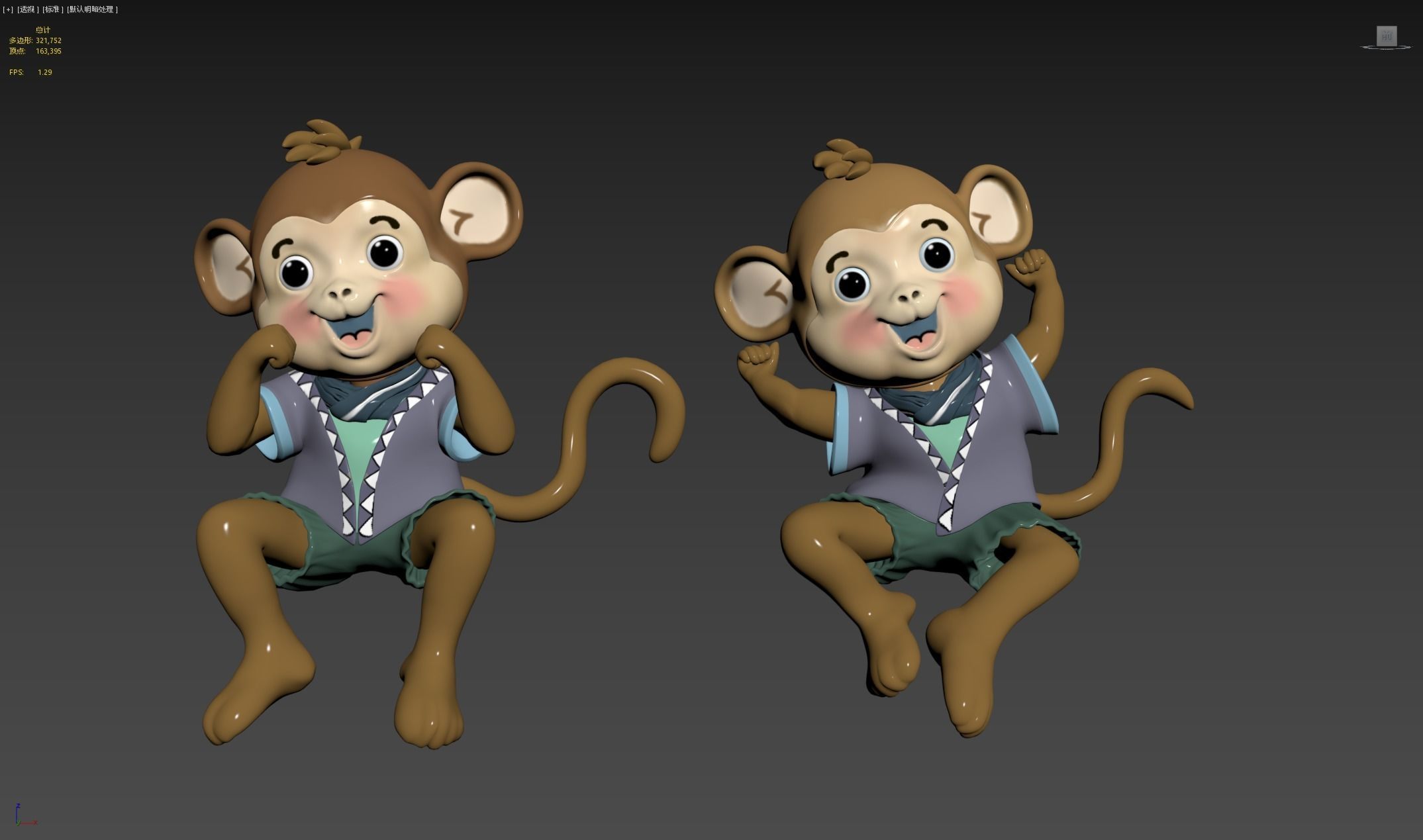 monkey 3D print model_7