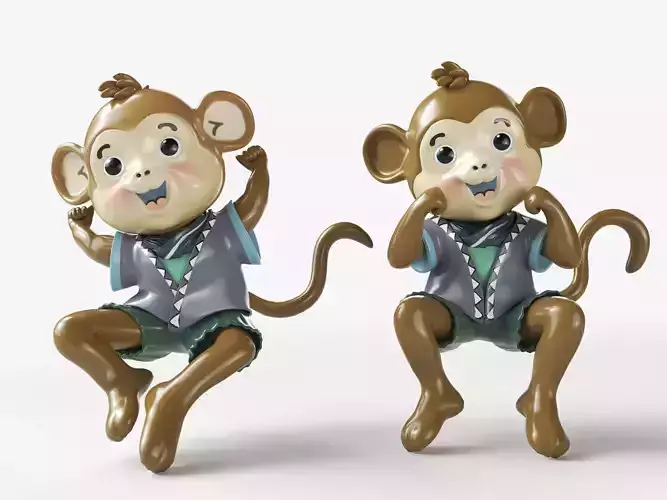 monkey 3D print model