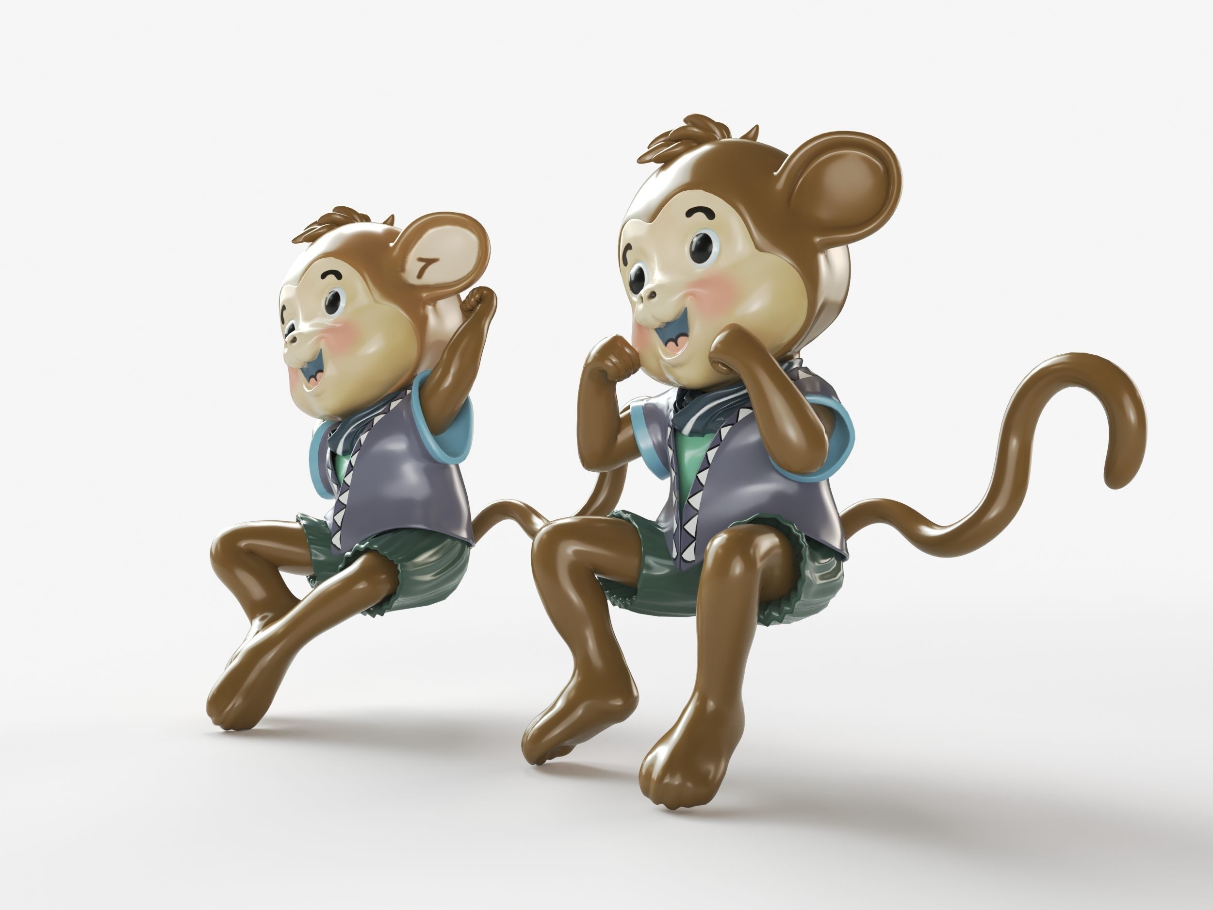 monkey 3D print model_1