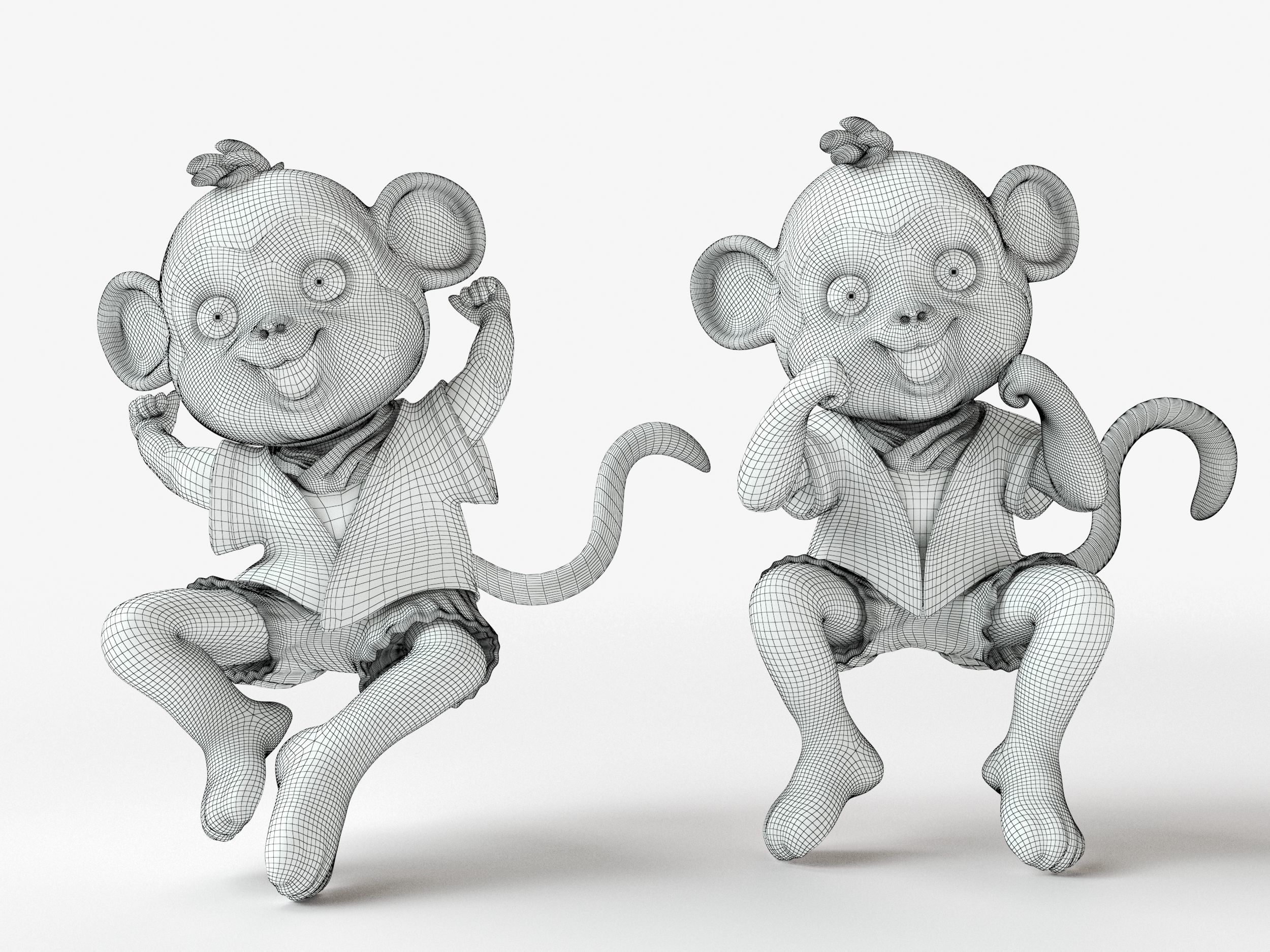 monkey 3D print model_2