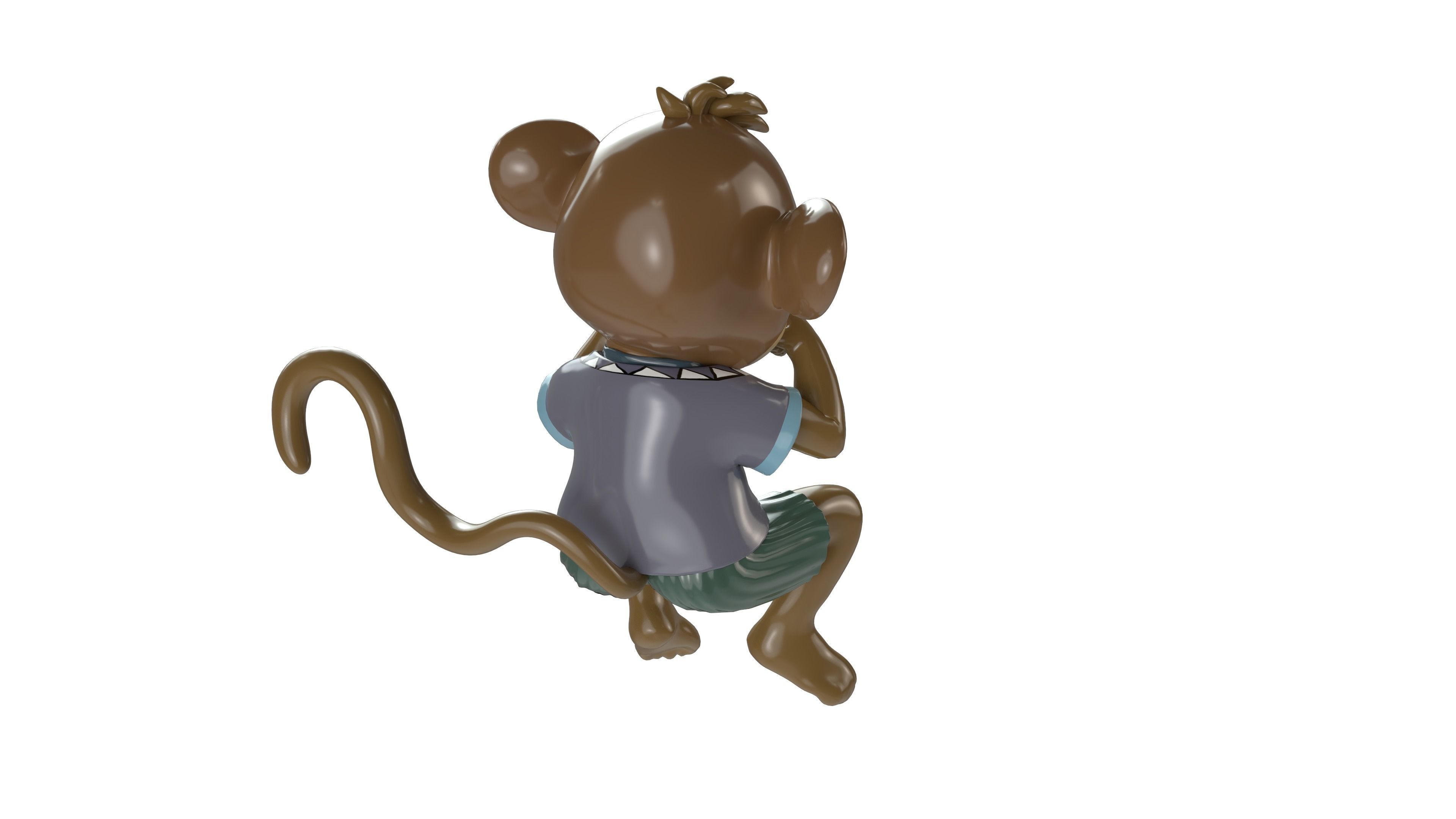 monkey 3D print model_4