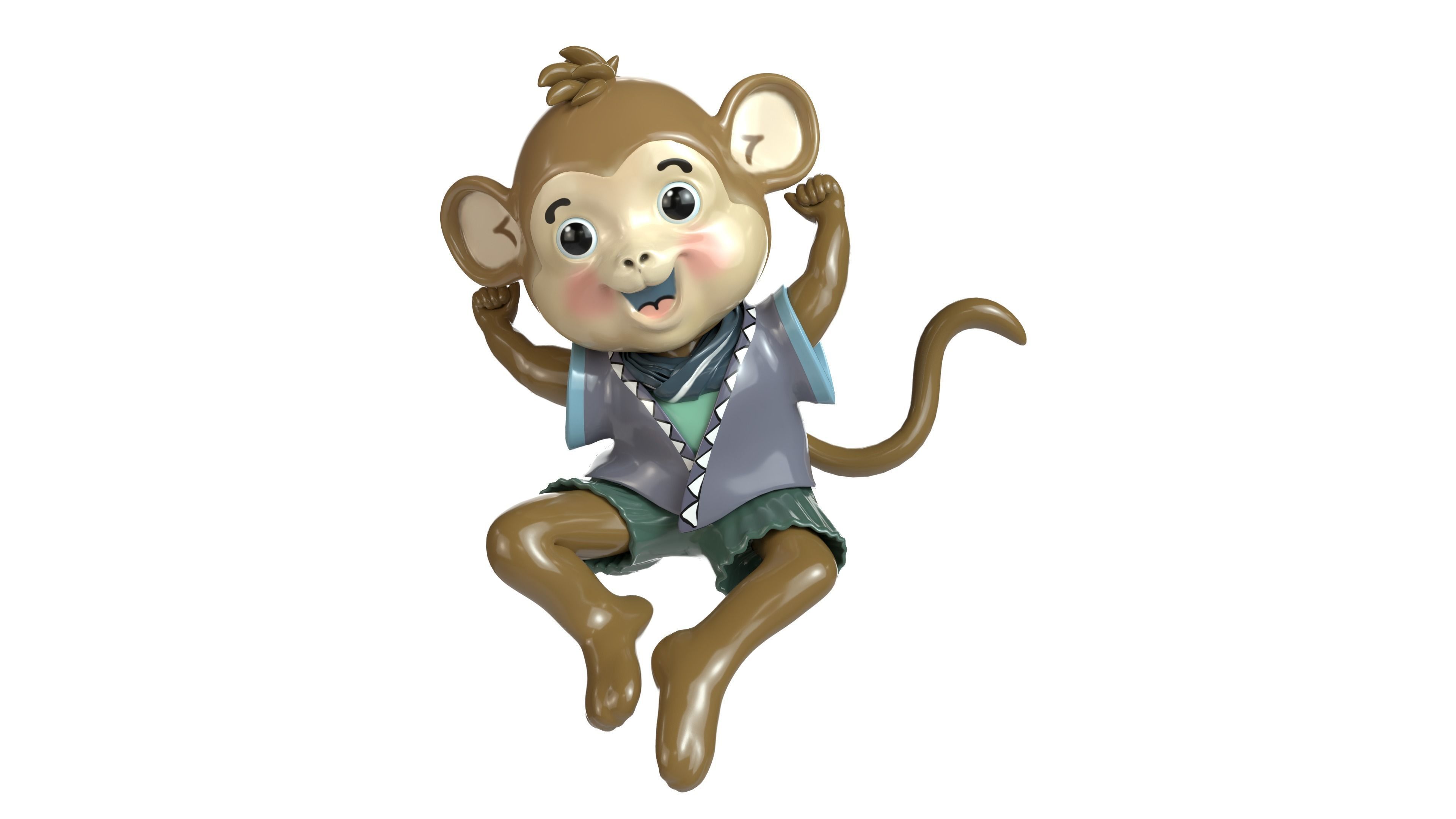monkey 3D print model_5