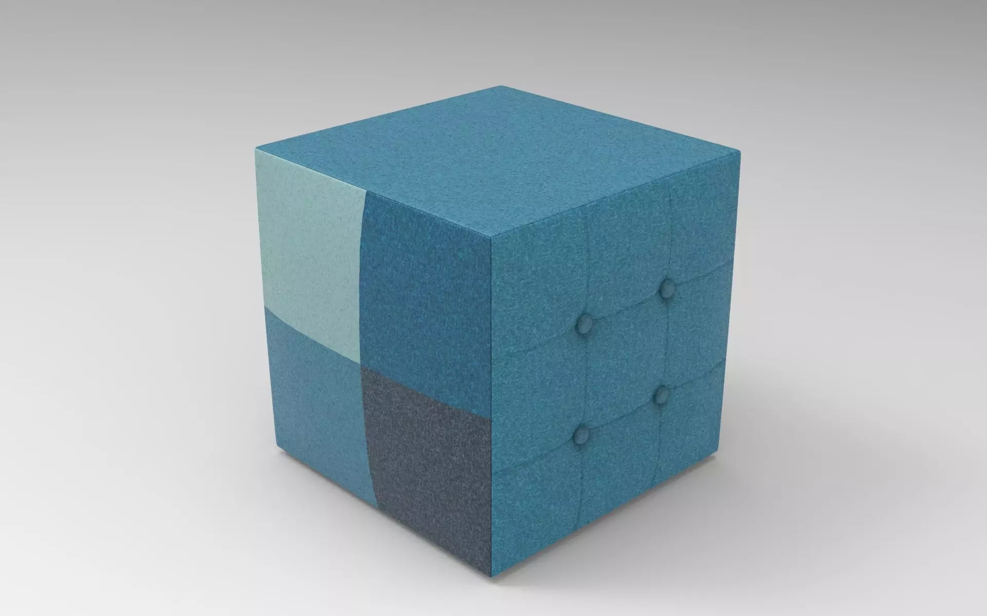 Cubes Pouf Low-poly 3D model_0