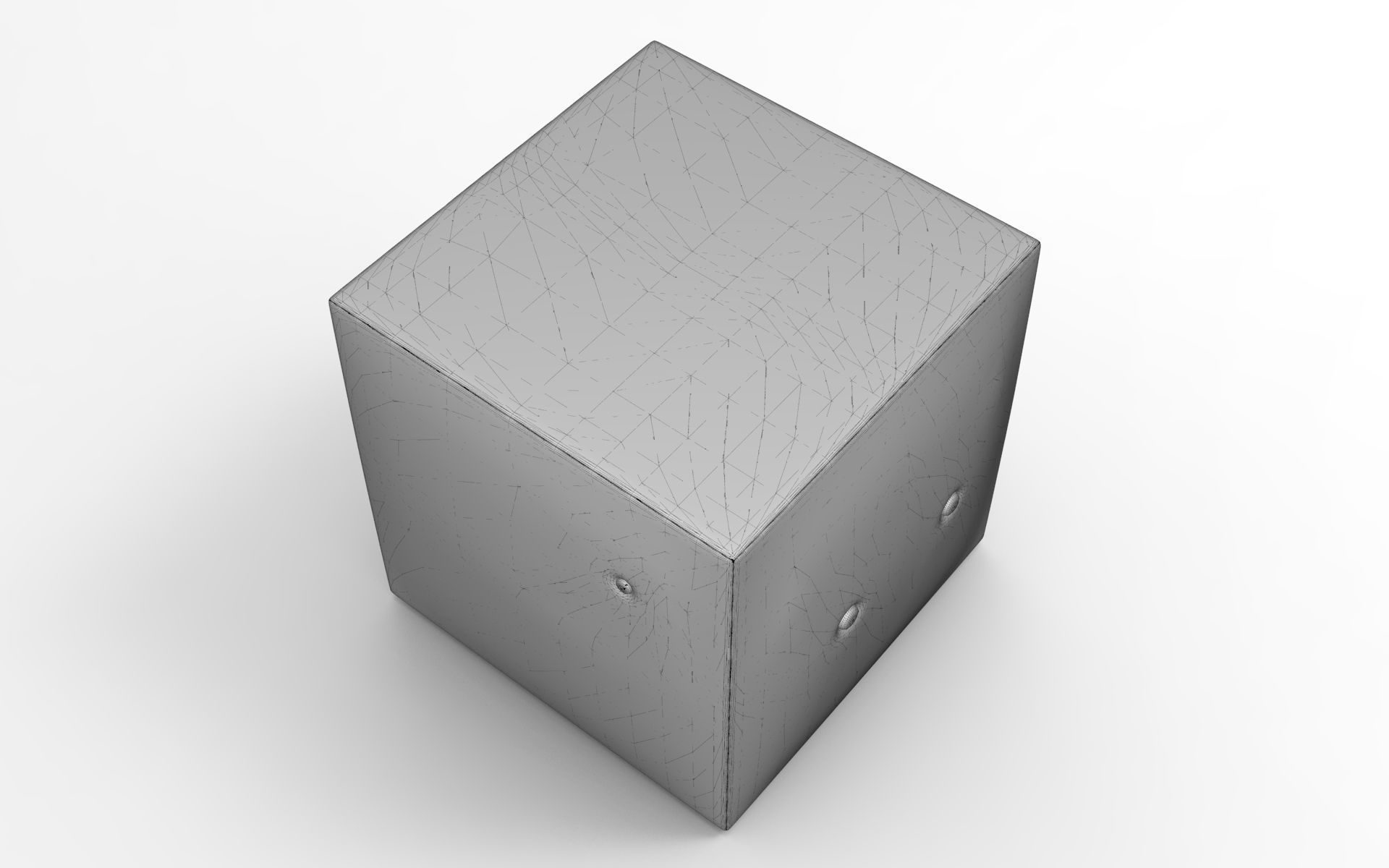Cubes Pouf Low-poly 3D model_6