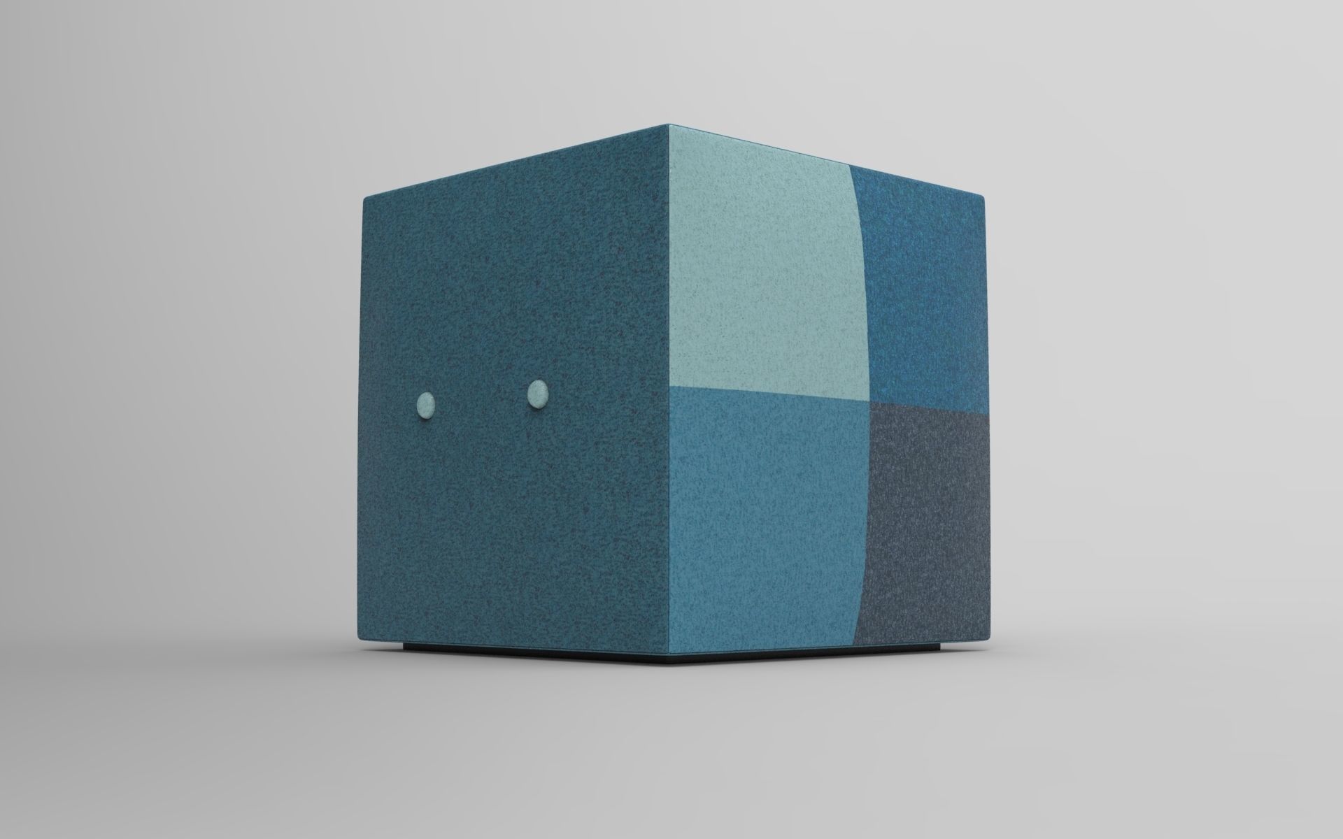 Cubes Pouf Low-poly 3D model_1