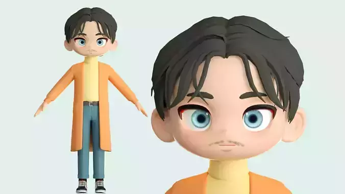 cartoon male man father manager youth middle aged uncle