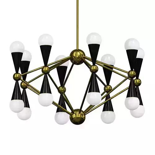 Modern Gold Chandelier with Adjustable