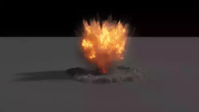 Low Poly Explosion 3D model