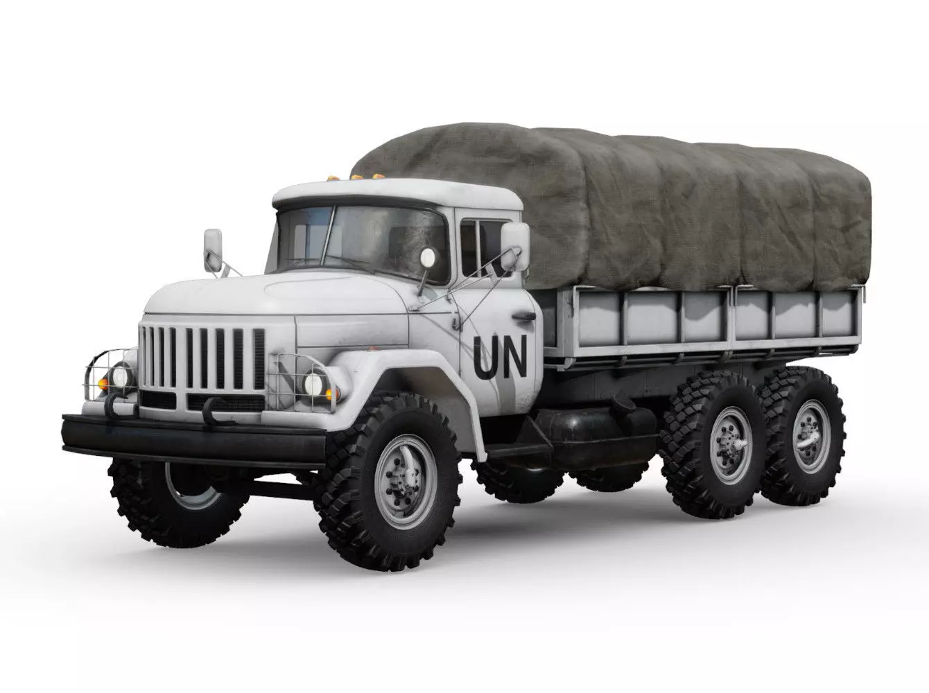 UN Supply Truck Low-poly 3D model