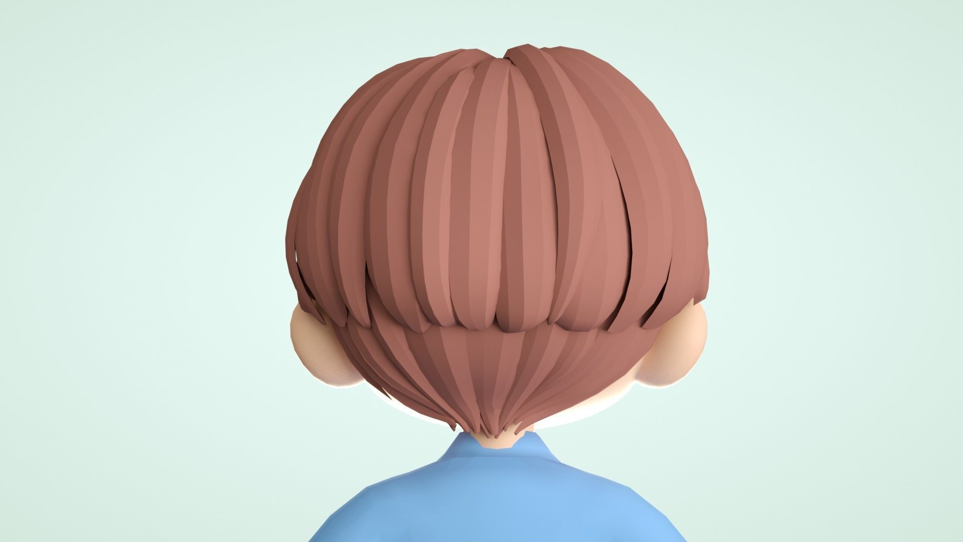 cartoon boy teenager youth student child 3D model_3