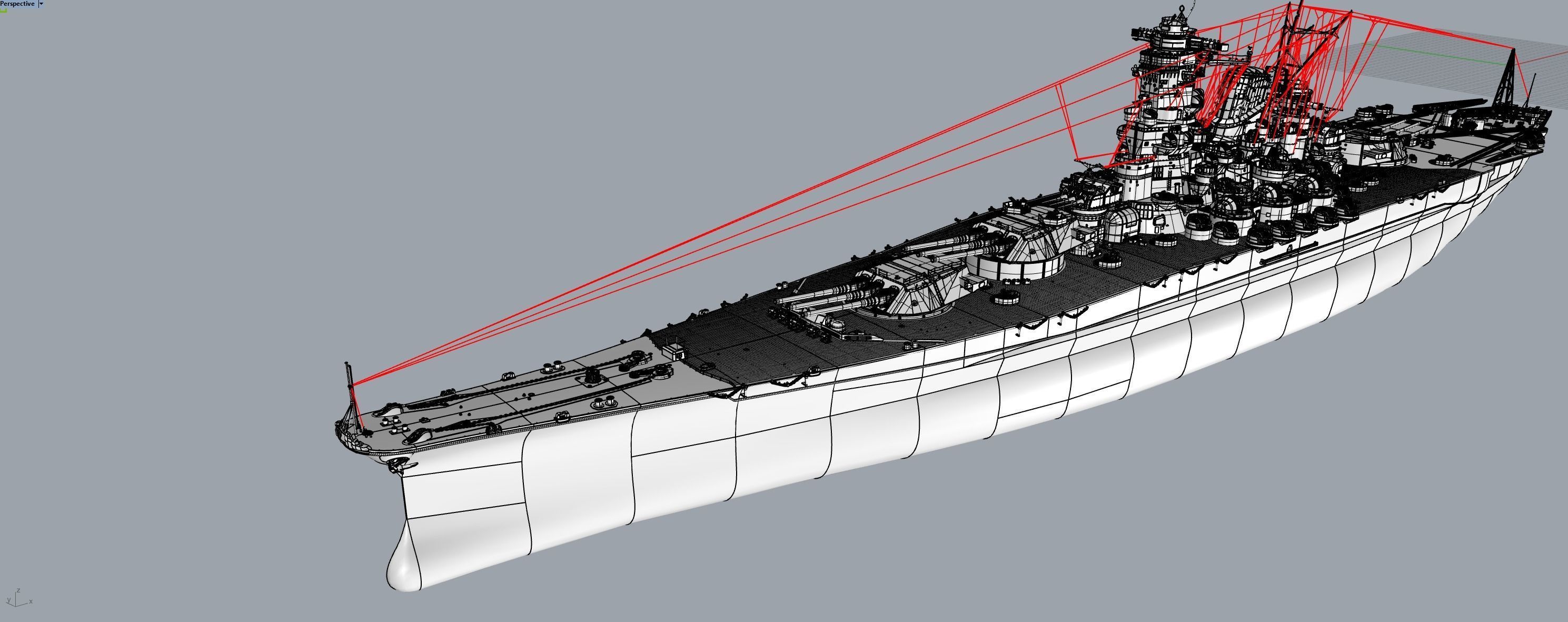 YAMATO 1550 mm  NENDO SHIKI gun 3D print model_12
