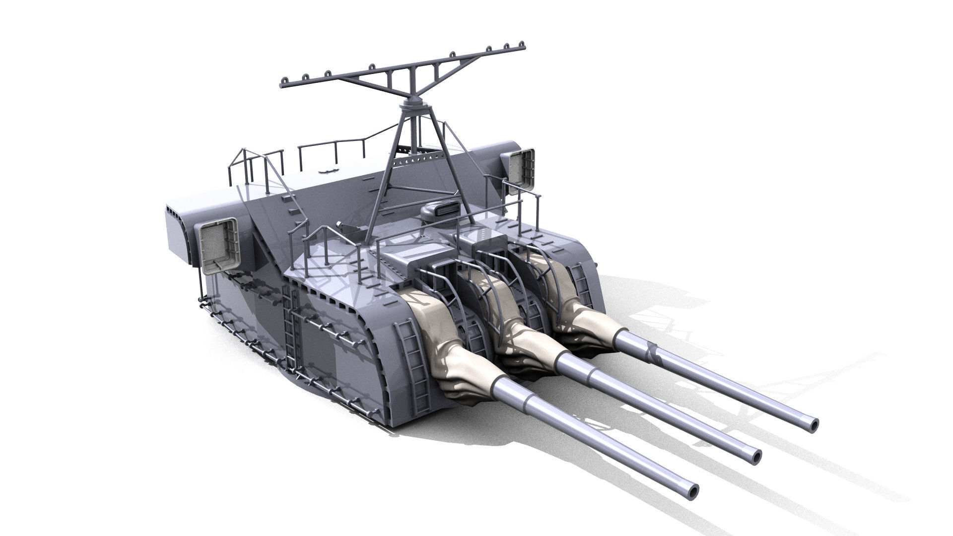 YAMATO 1550 mm  NENDO SHIKI gun 3D print model_7