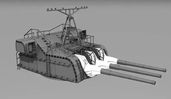 YAMATO 1550 mm  NENDO SHIKI gun 3D print model