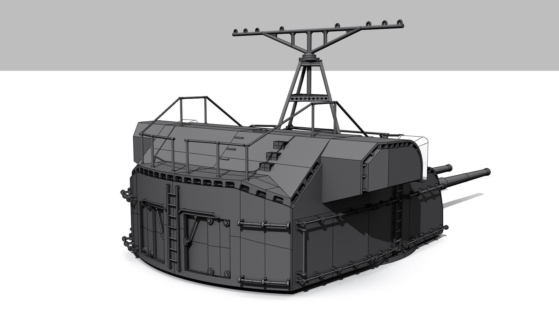 YAMATO 1550 mm  NENDO SHIKI gun 3D print model_5