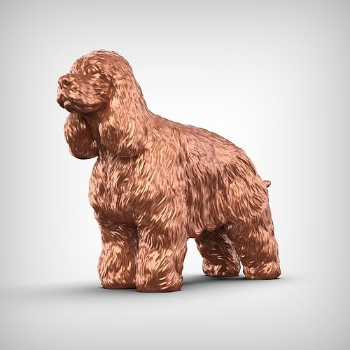 American Cocker Spaniel 3D Print Model Pose 01 3D print model