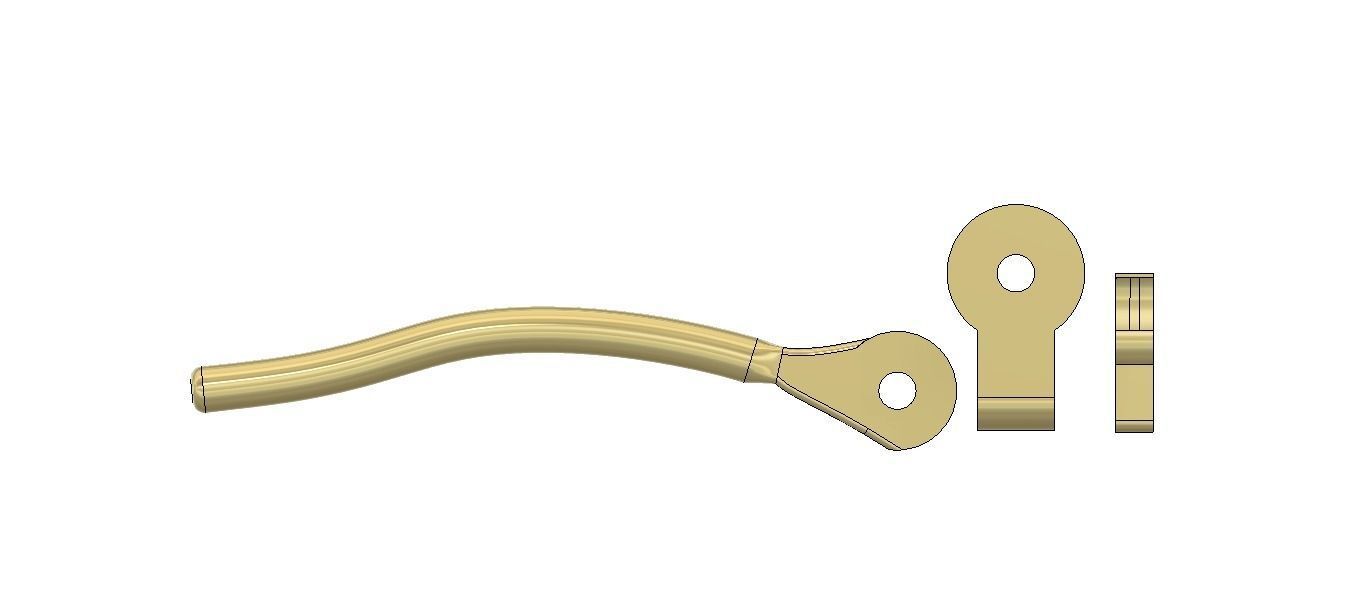 Earring findings 3D print model_4