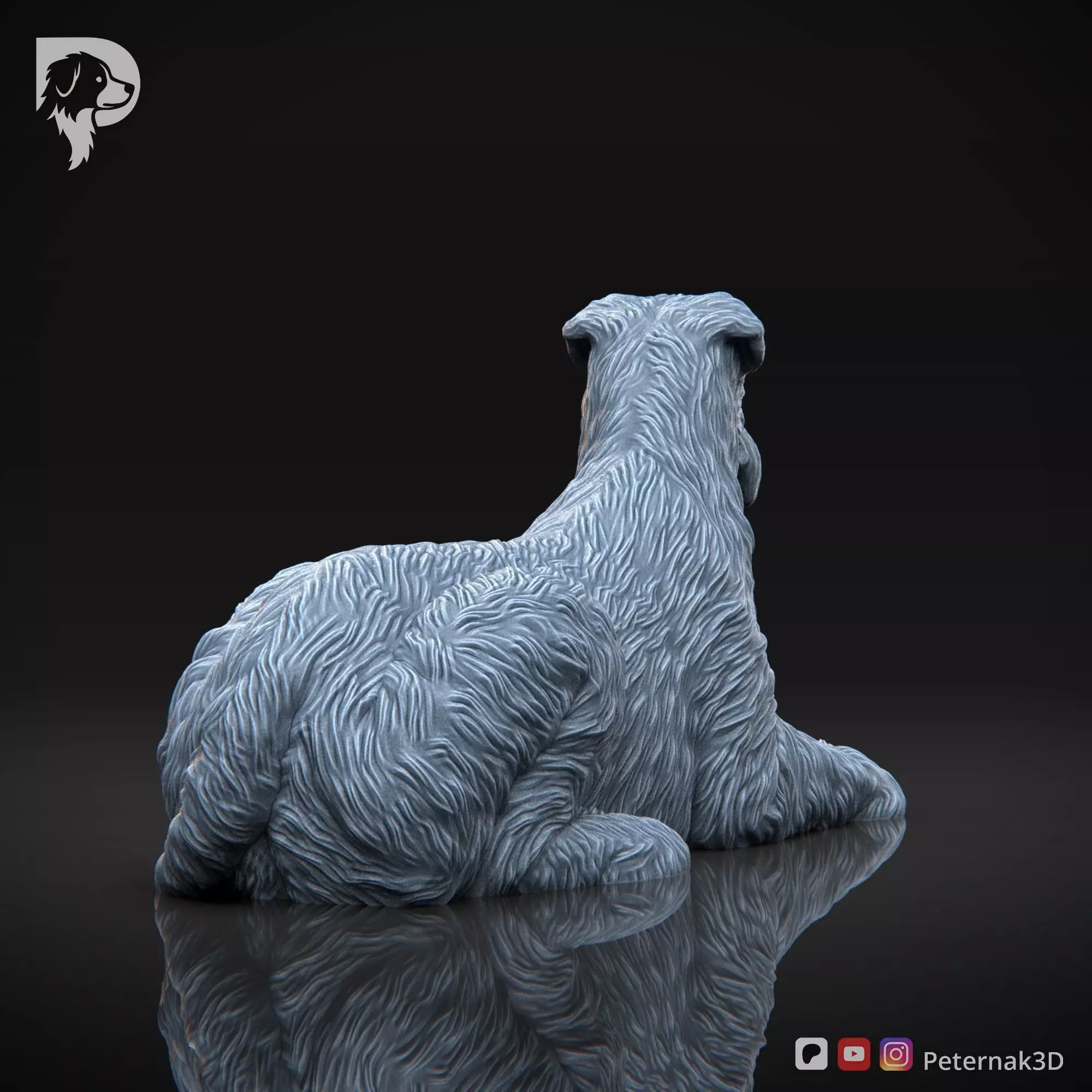 Dog 3D Print Model Airedale Terrier Pose 08 Print Ready STL 3D print model_7