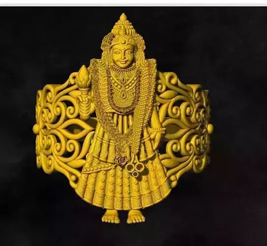goddess ring gold sliver matha  3D print model