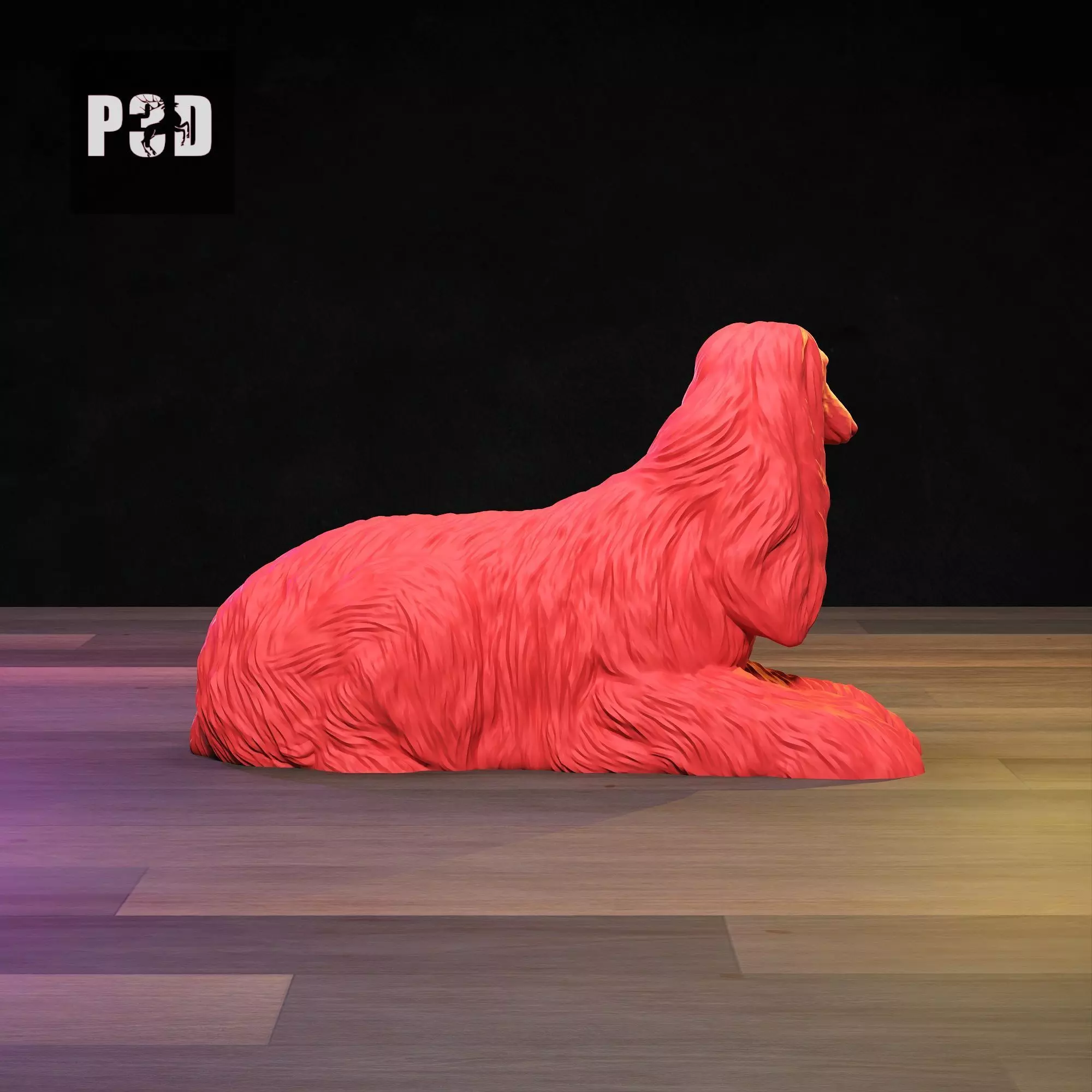 Afghan Hound 3D Print Model Pose 08 3D print model_3