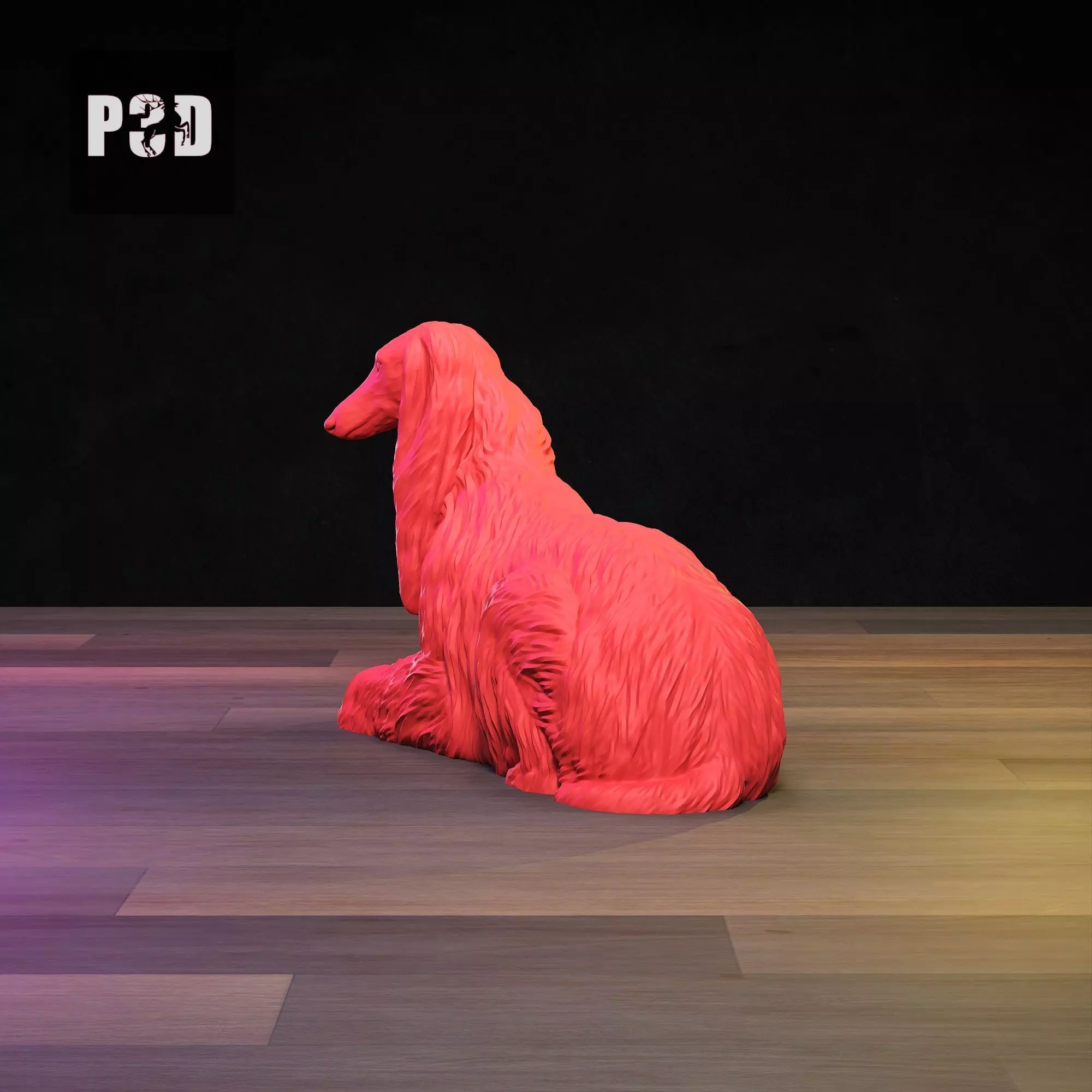 Afghan Hound 3D Print Model Pose 08 3D print model_5