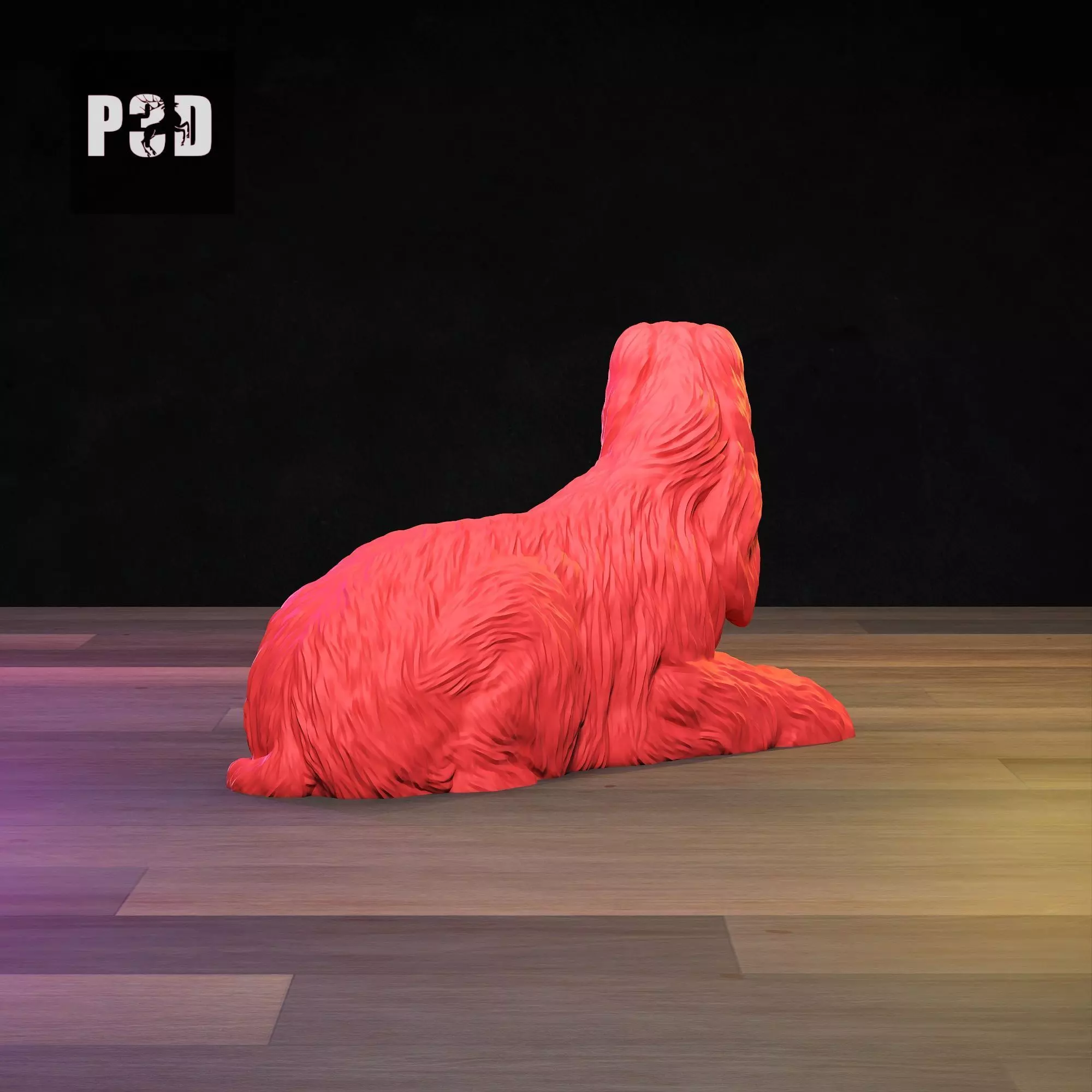 Afghan Hound 3D Print Model Pose 08 3D print model_2