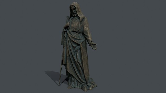 Man Statue 3 Low-poly 3D model