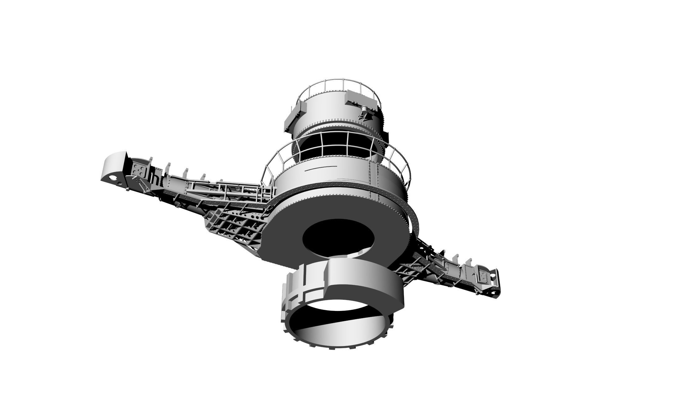 YAMATO 15m range finder scale 1-200 3D print model_3