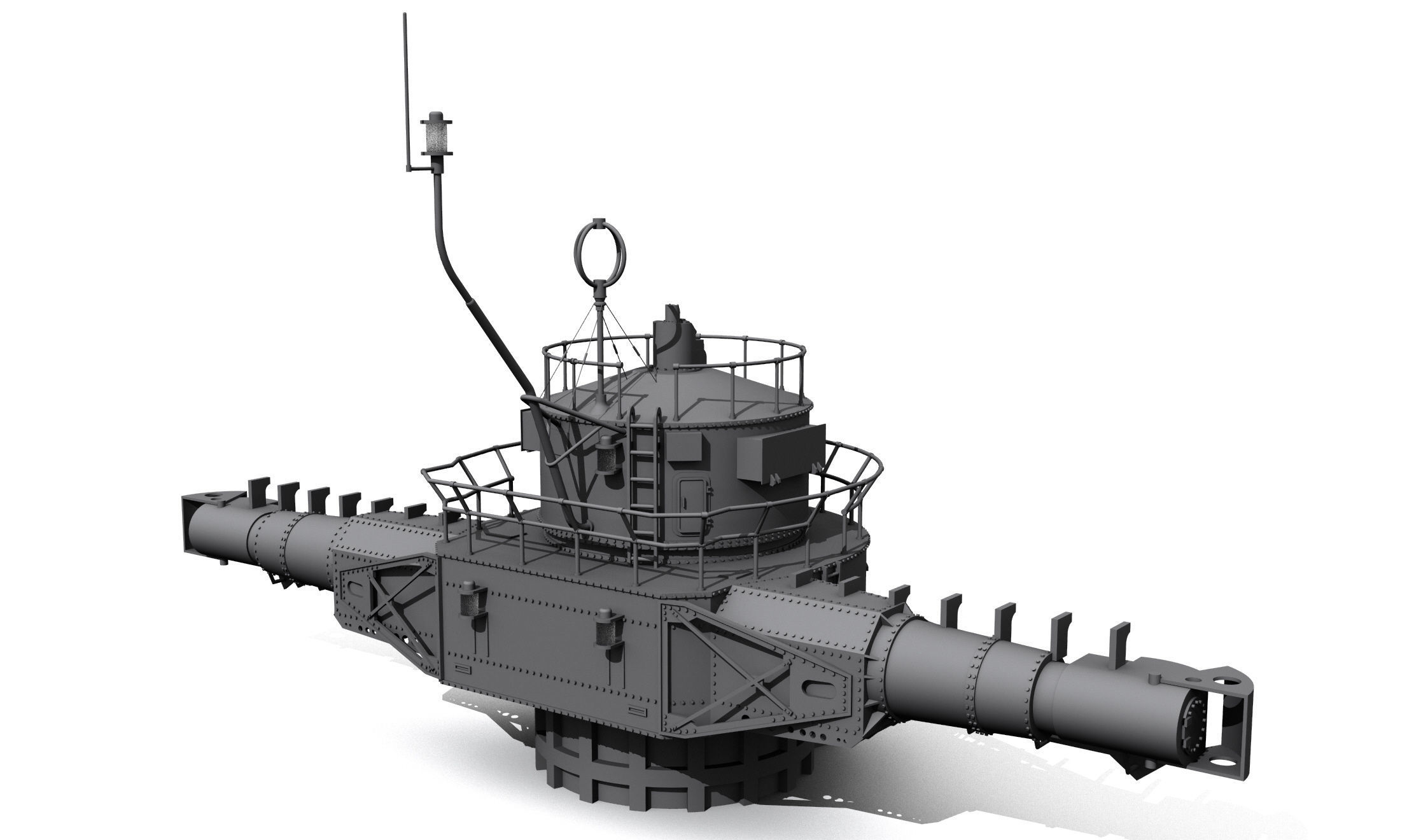 YAMATO 15m range finder scale 1-200 3D print model_2