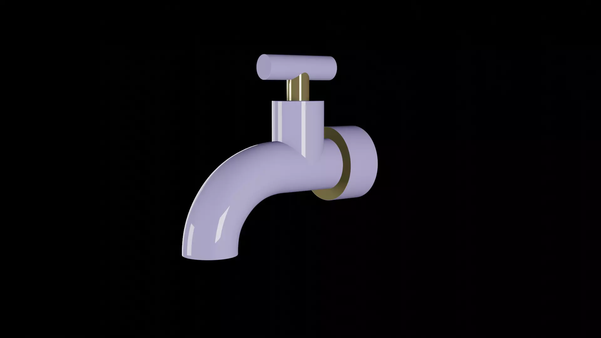shiny water tap Free low-poly 3D model