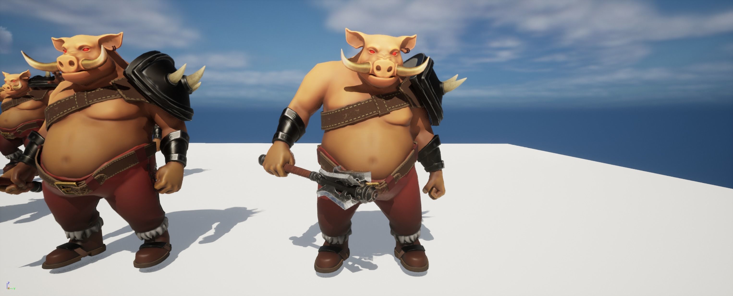 Pig warrior  low-poly 3D model Low-poly 3D model_5