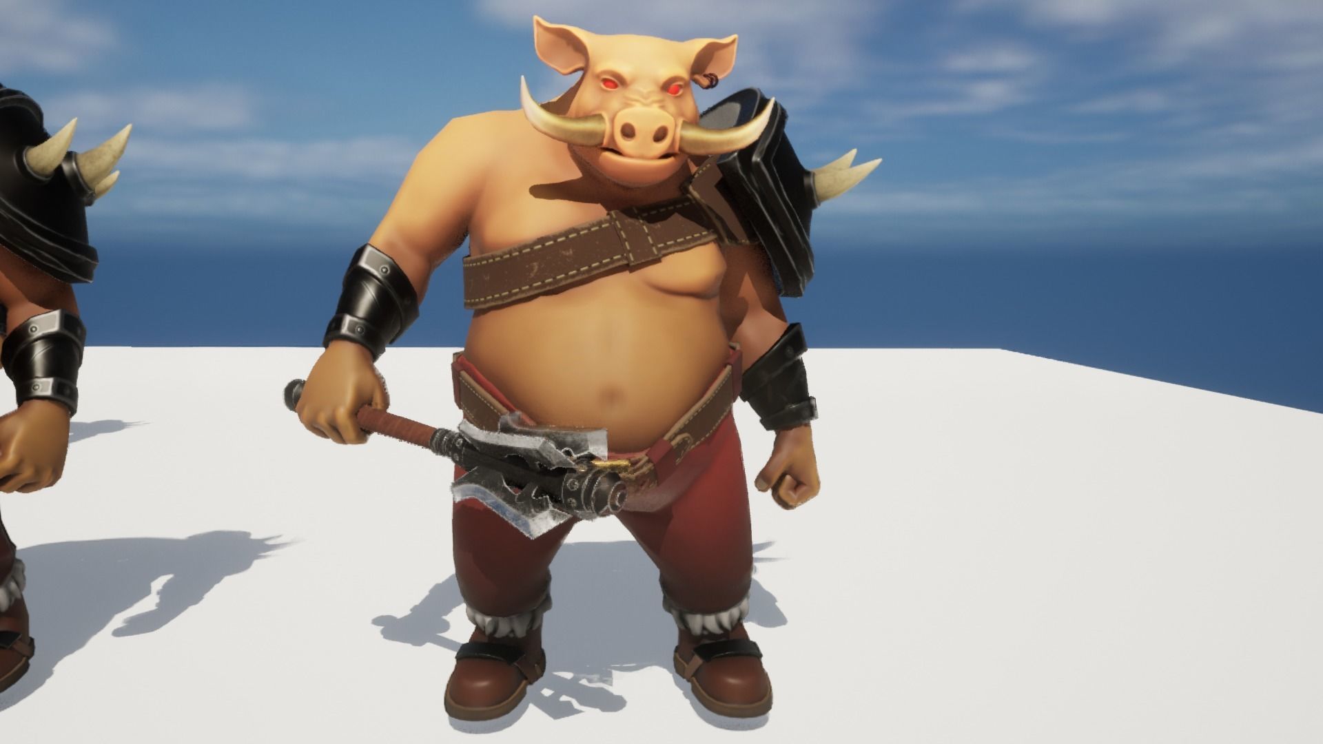 Pig warrior  low-poly 3D model Low-poly 3D model_6