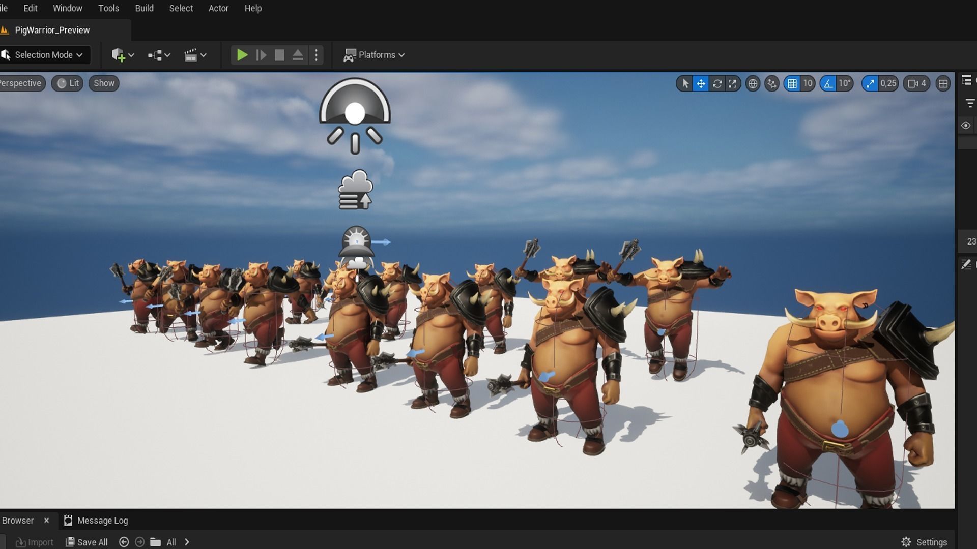 Pig warrior  low-poly 3D model Low-poly 3D model_7